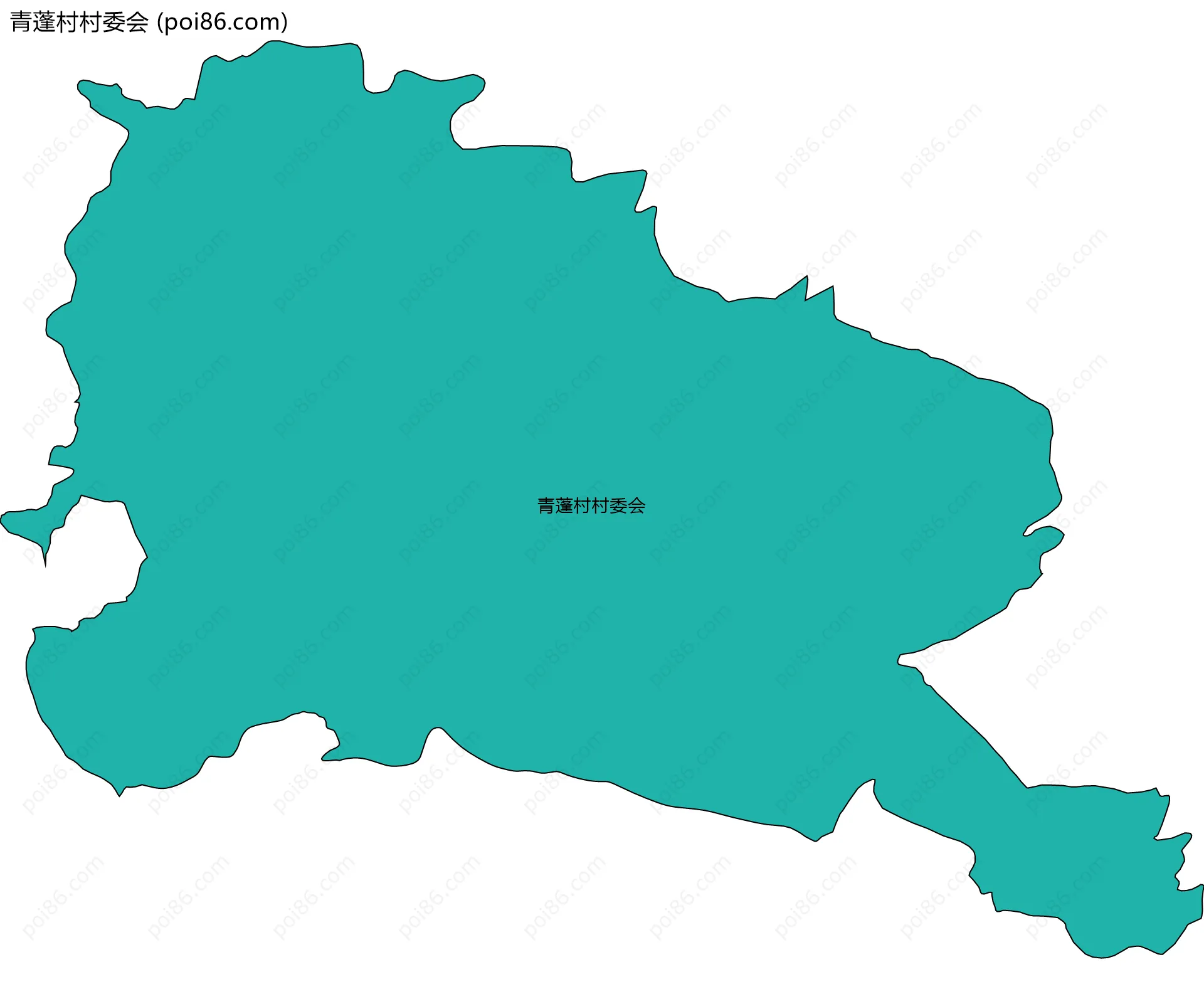 青蓬村村委会边界地图