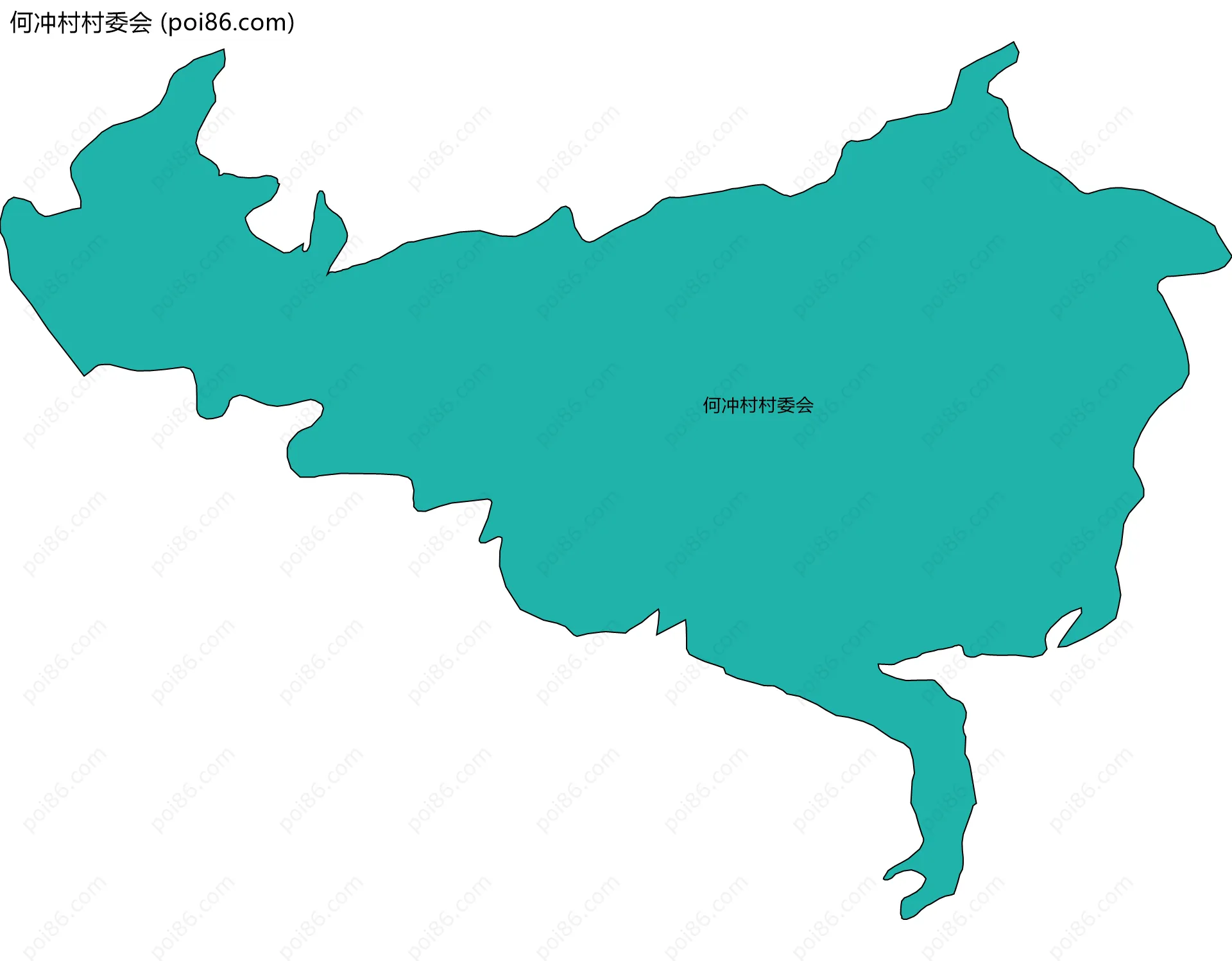 何冲村村委会边界地图