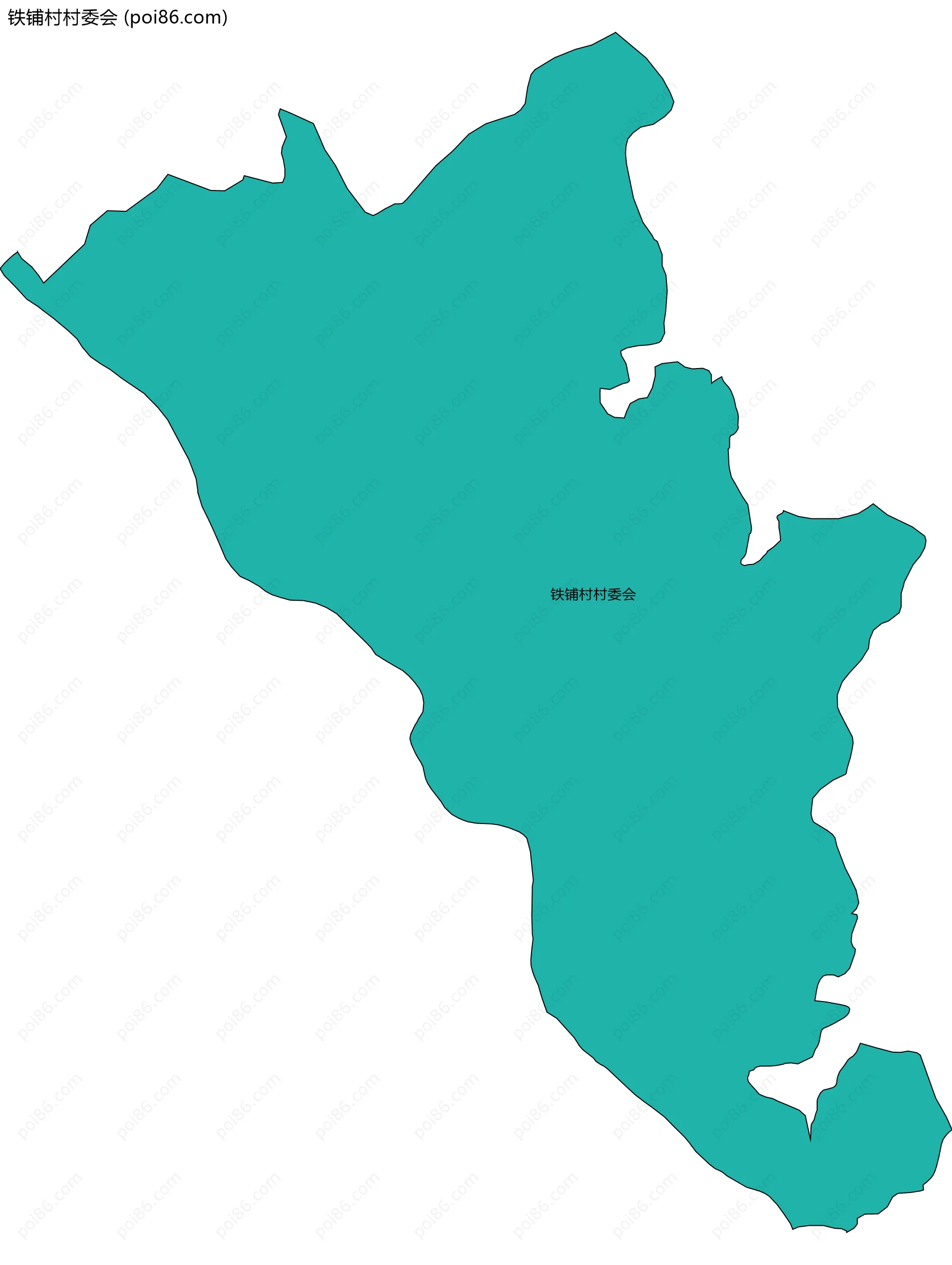 铁铺村村委会边界地图