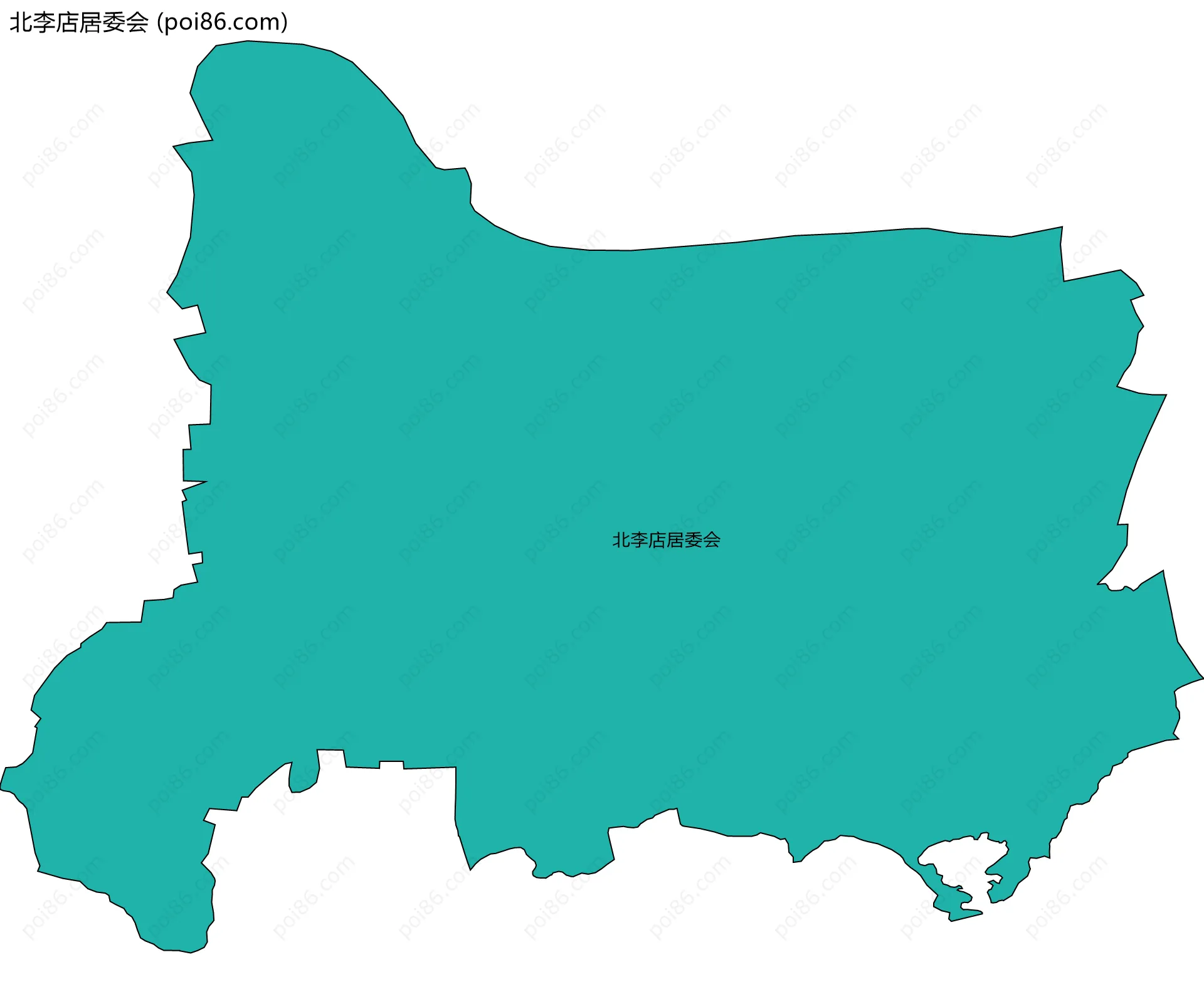 北李店居委会边界地图