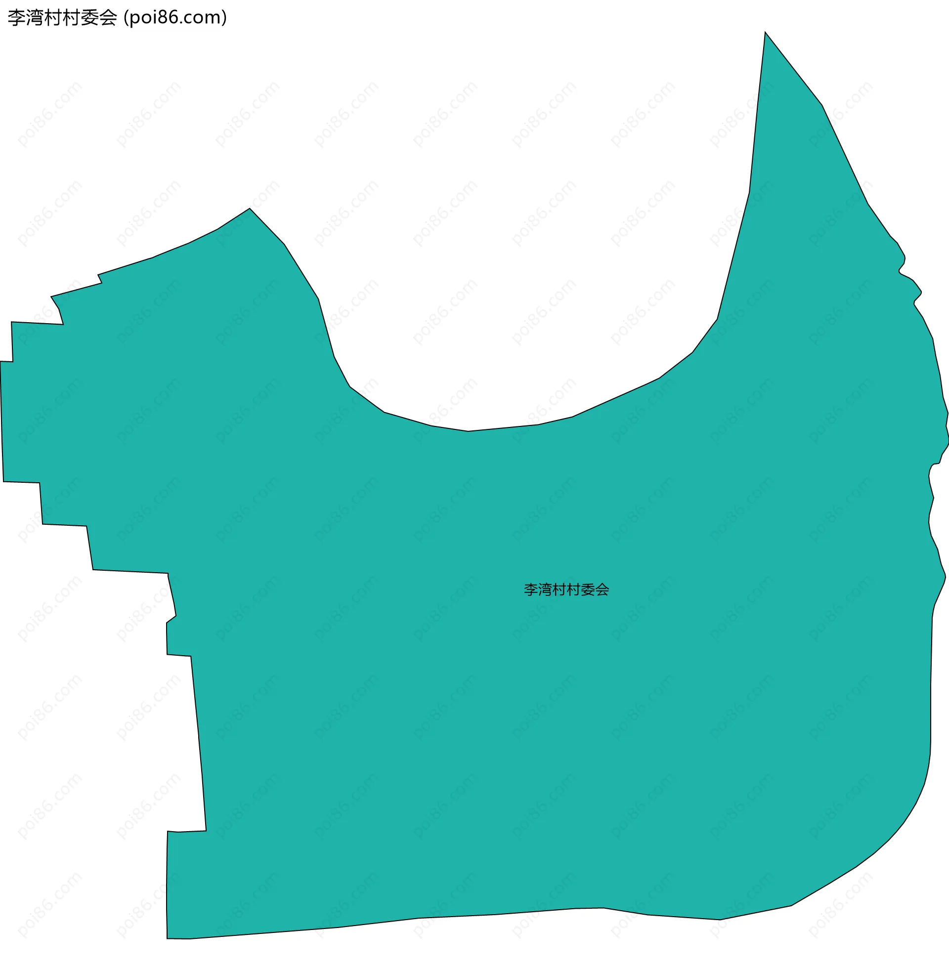 李湾村村委会边界地图