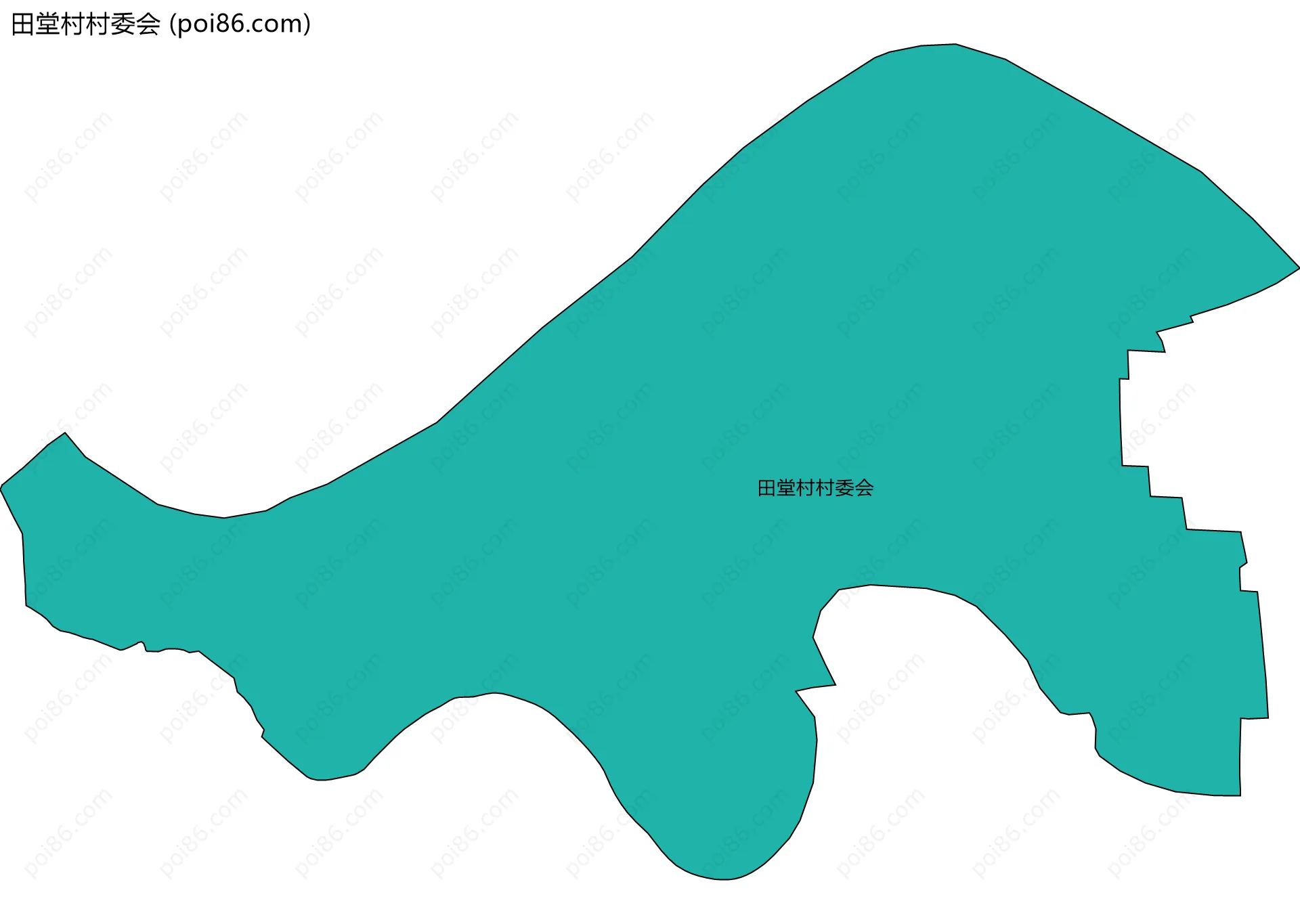 田堂村村委会边界地图