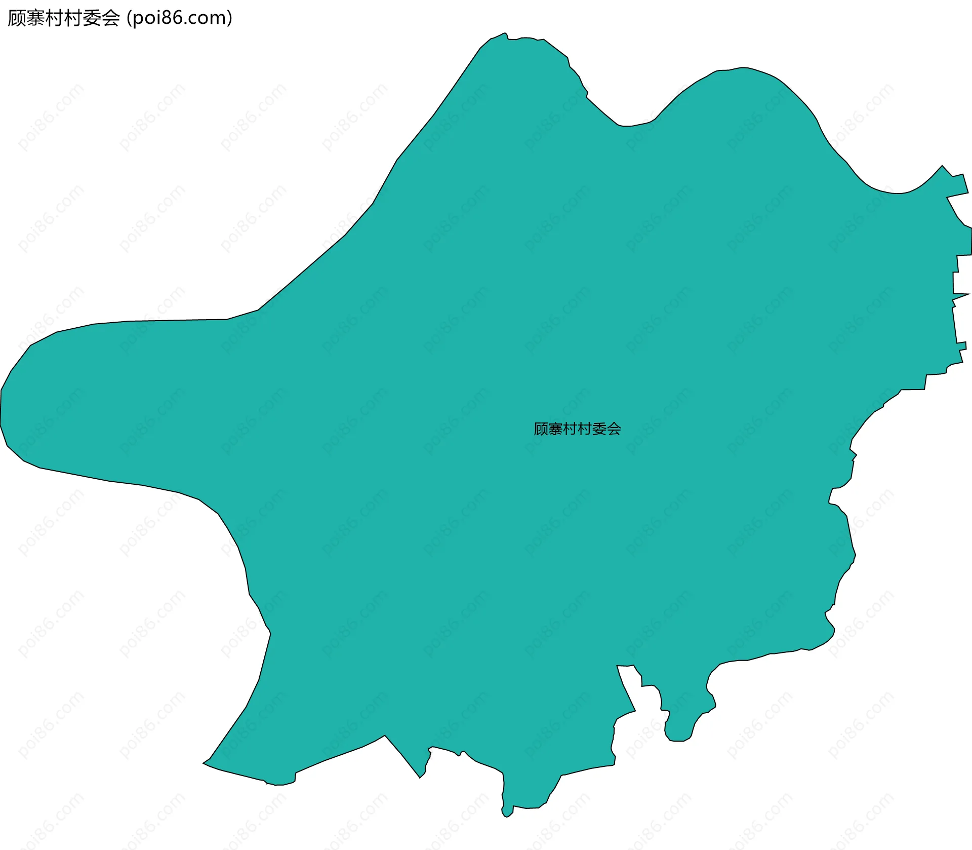 顾寨村村委会边界地图