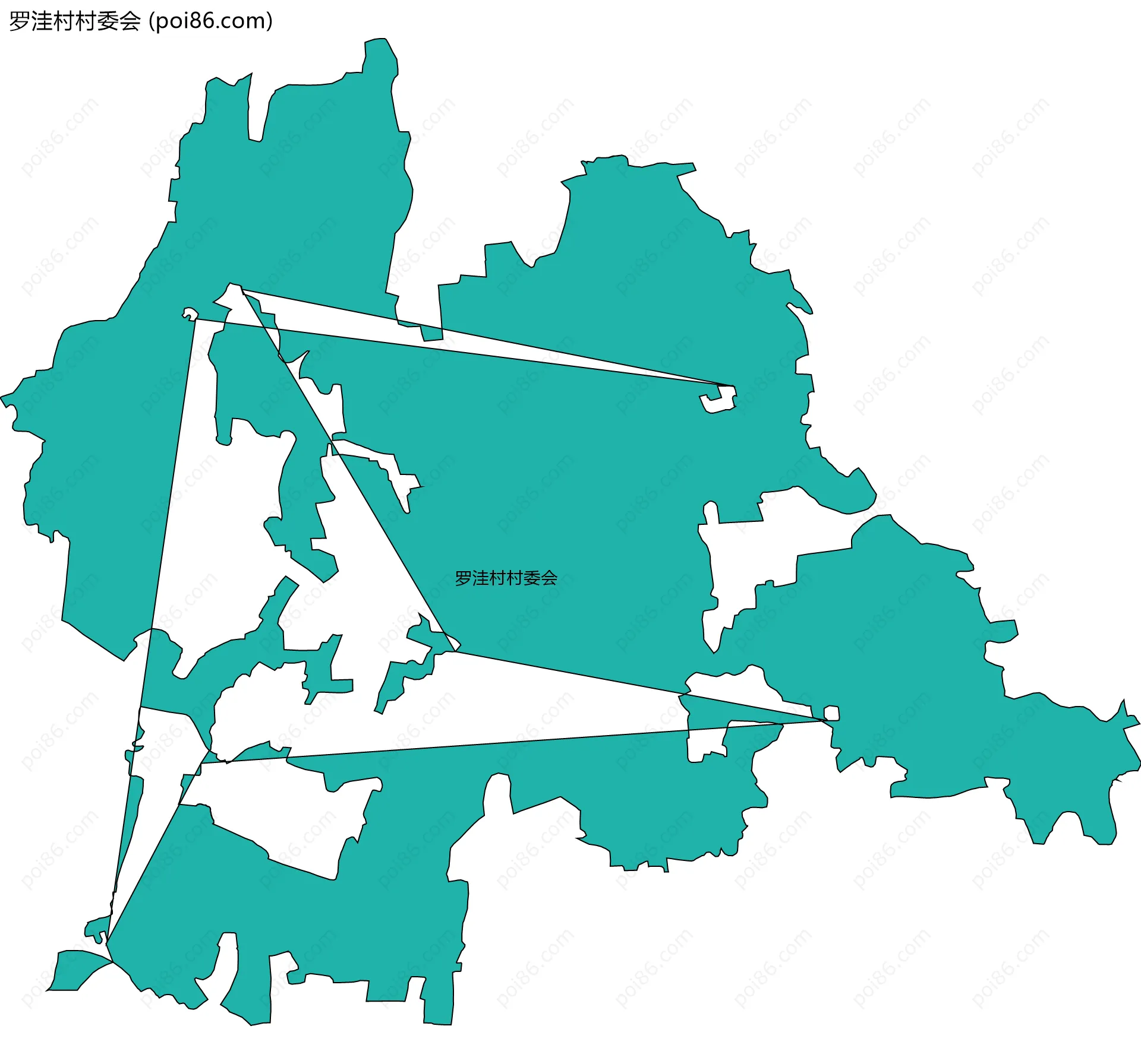 罗洼村村委会边界地图