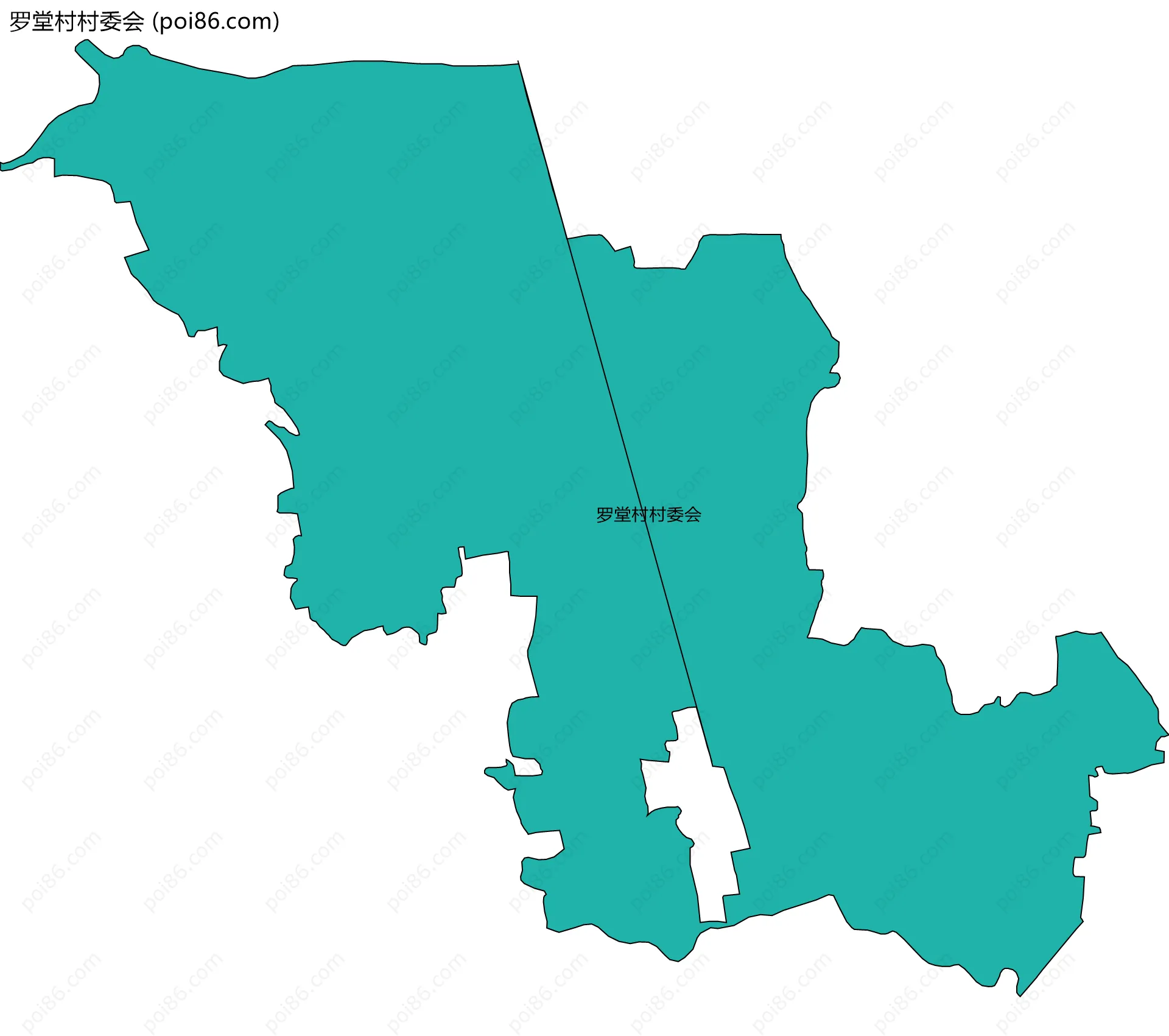 罗堂村村委会边界地图
