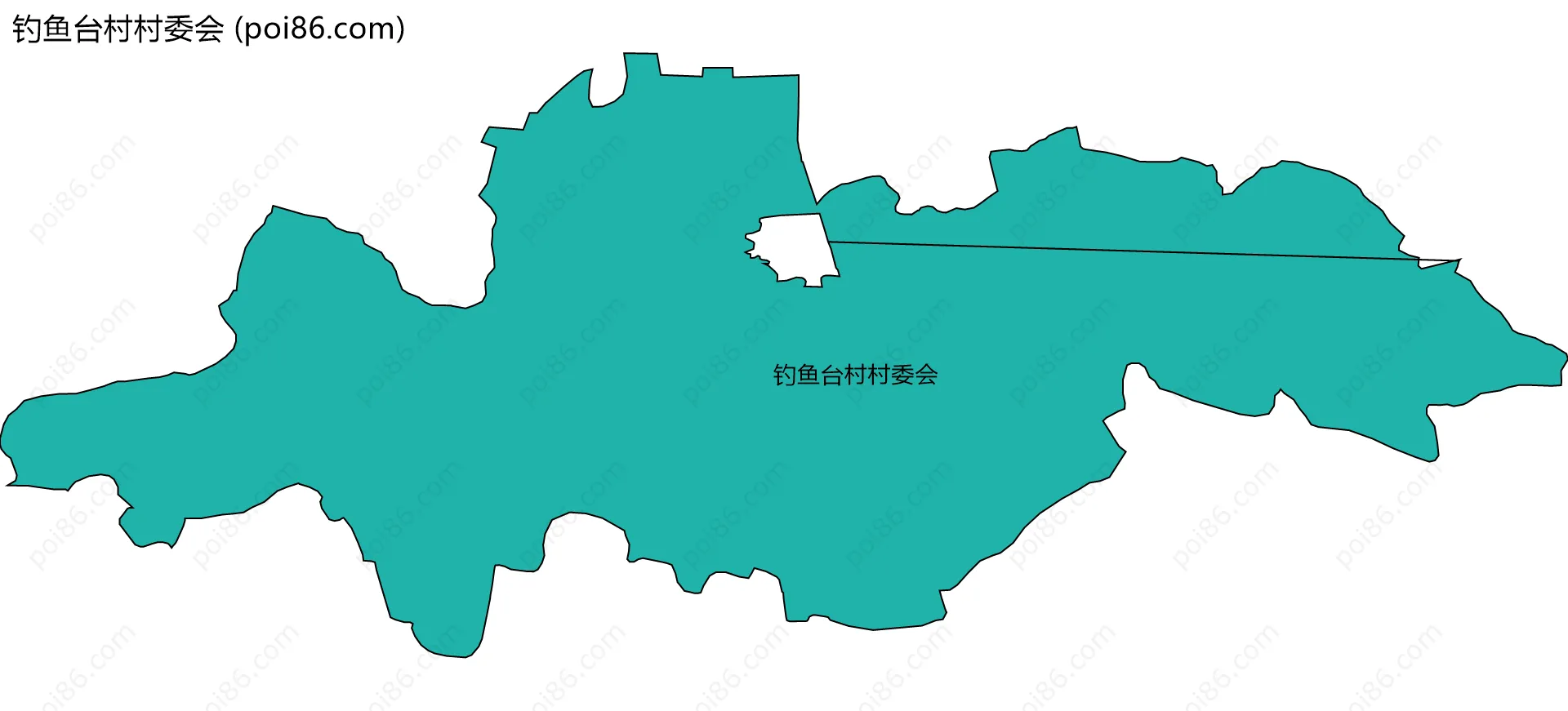 钓鱼台村村委会边界地图