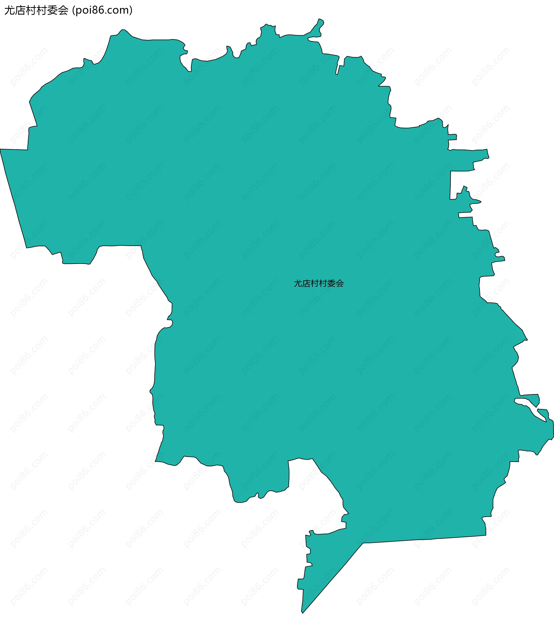 尤店村村委会边界地图