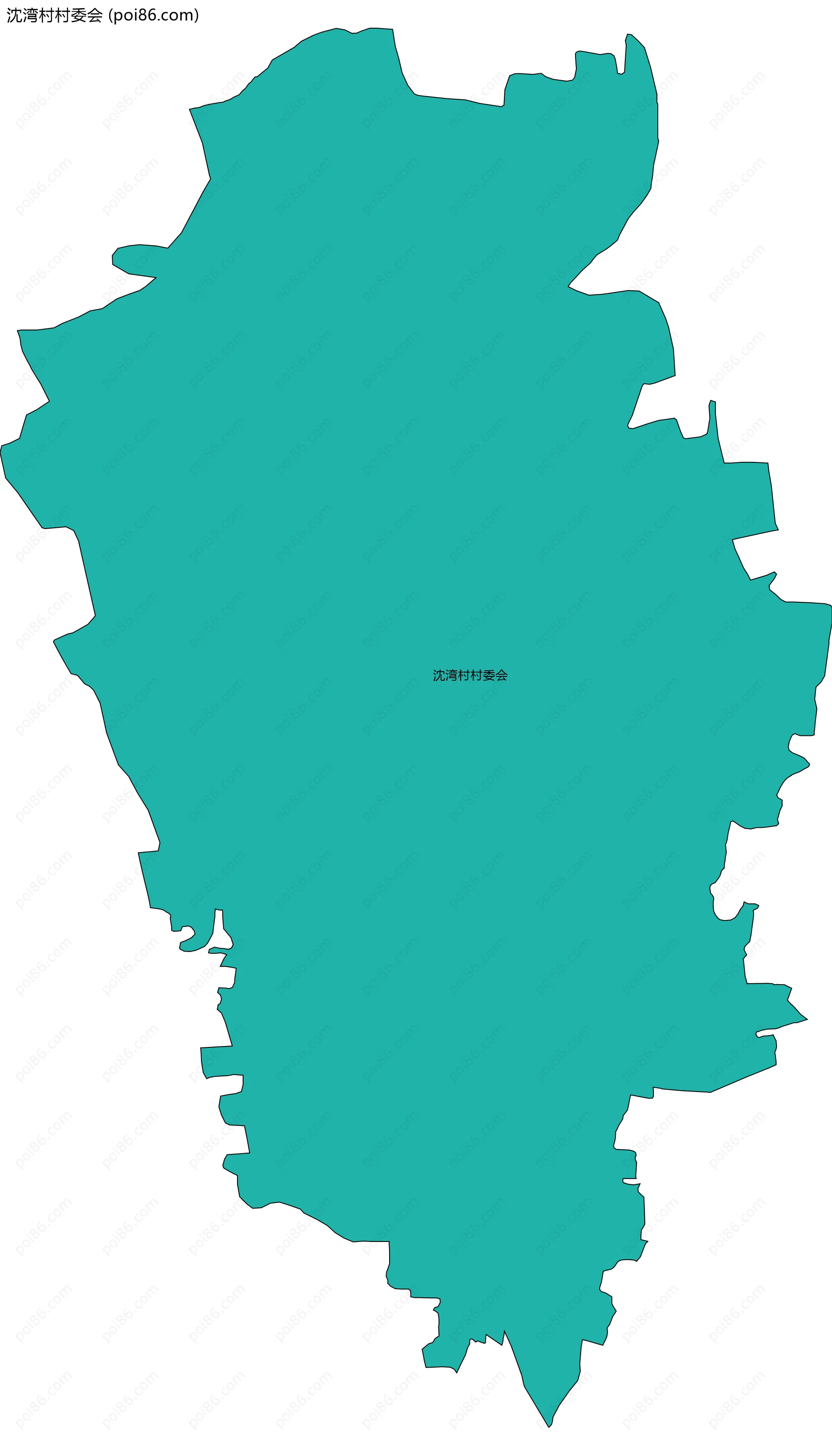 沈湾村村委会边界地图