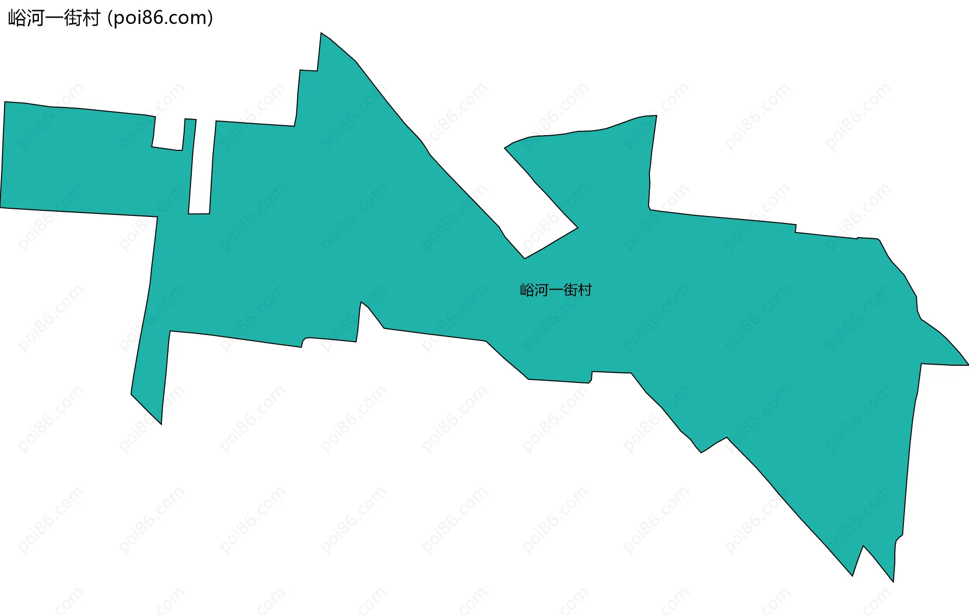 峪河一街村边界地图
