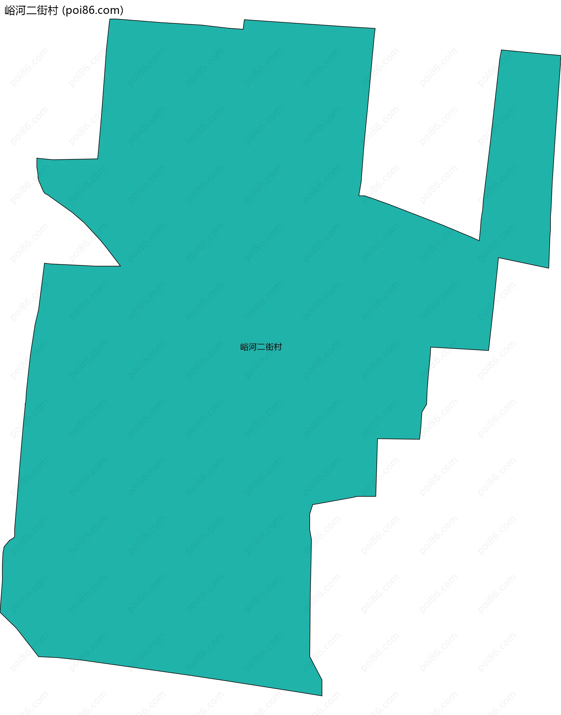 峪河二街村边界地图