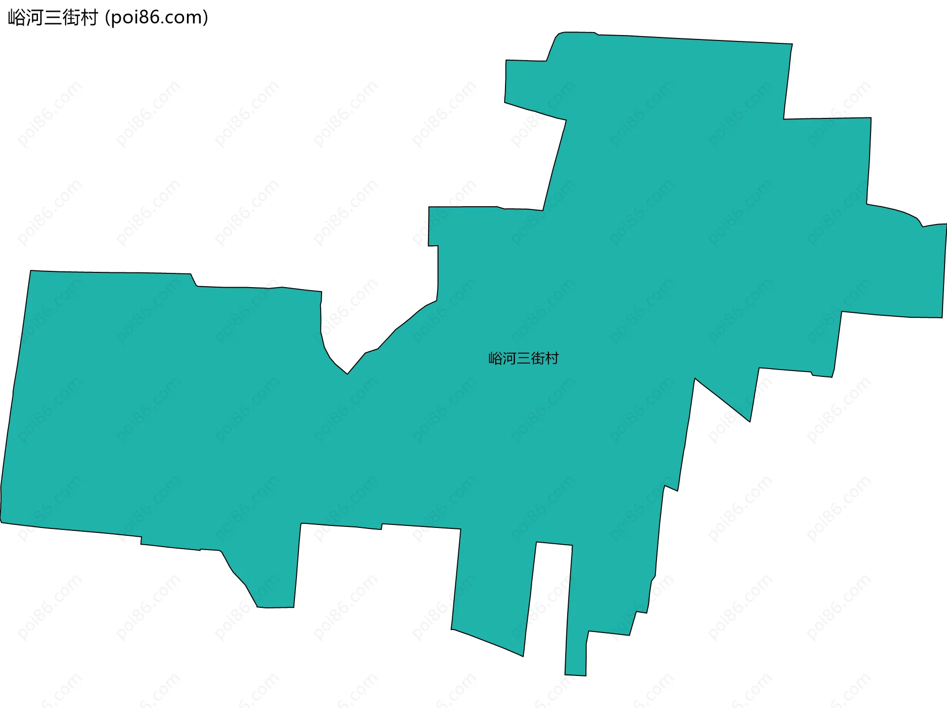 峪河三街村边界地图