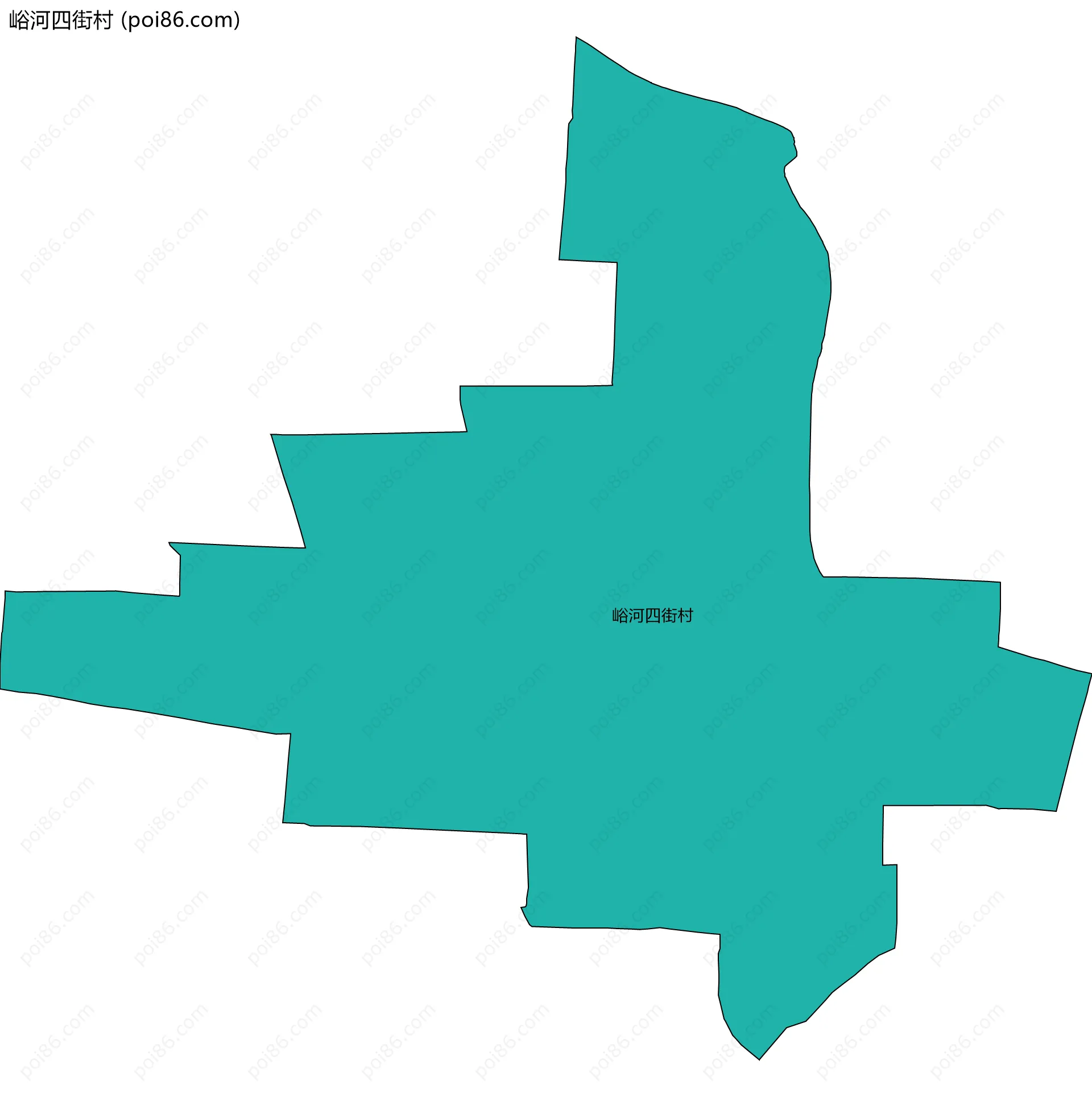 峪河四街村边界地图