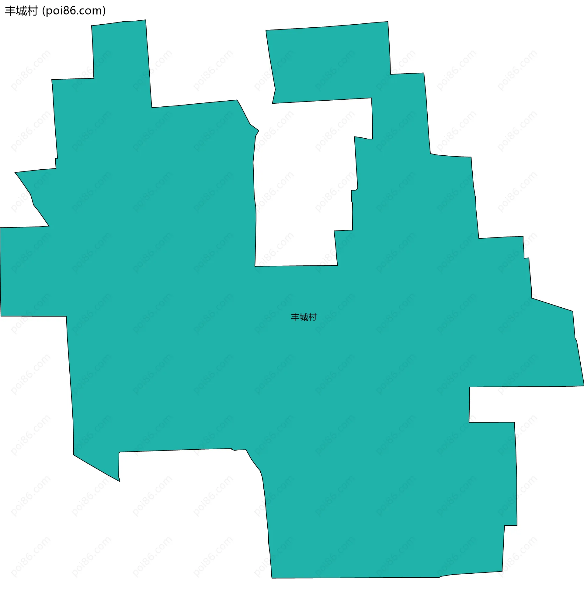 丰城村边界地图