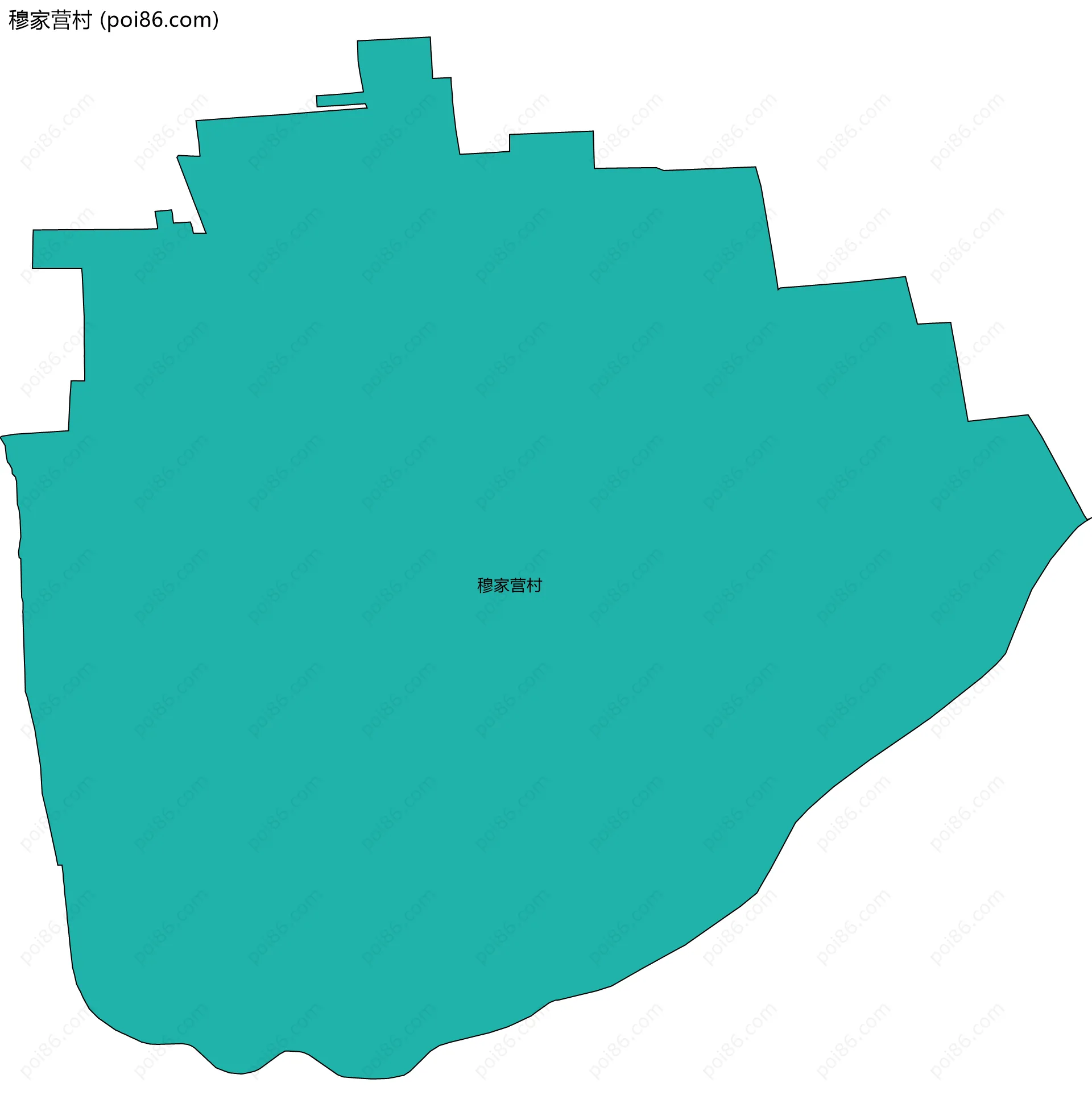 穆家营村边界地图