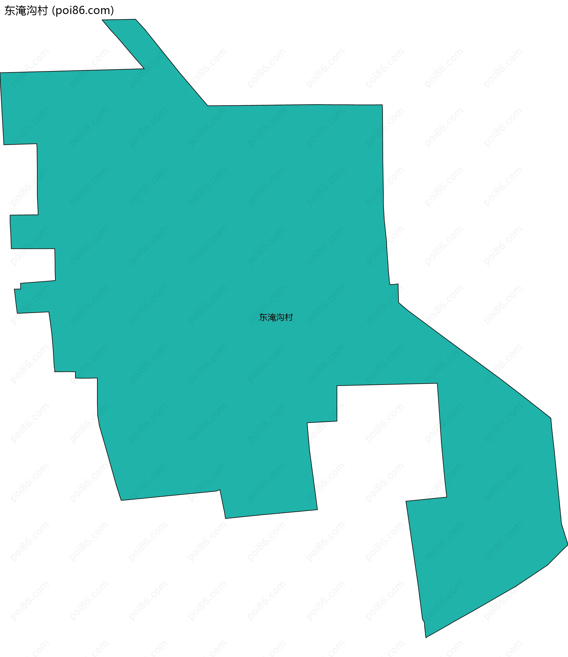 东淹沟村边界地图