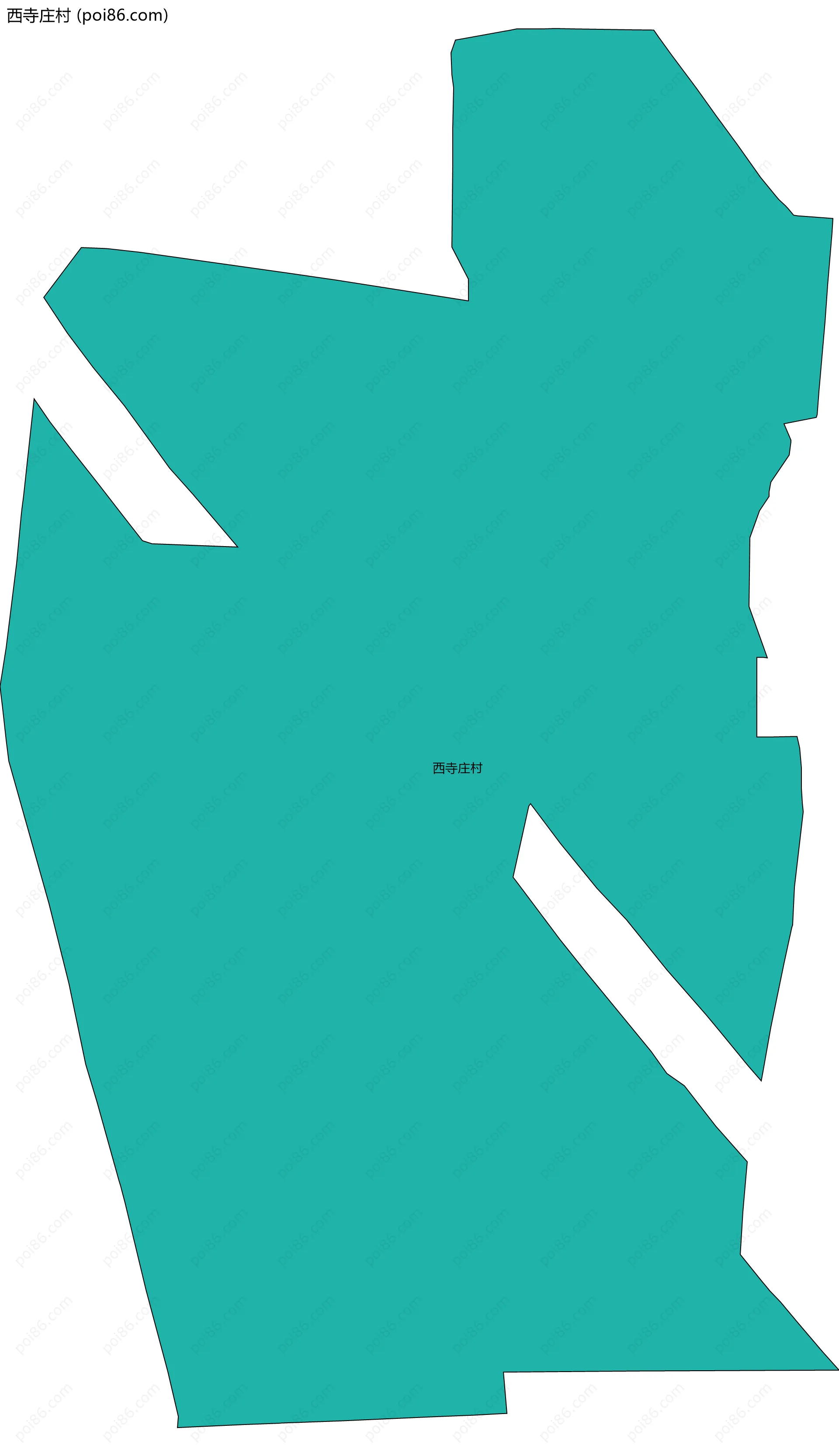 西寺庄村边界地图