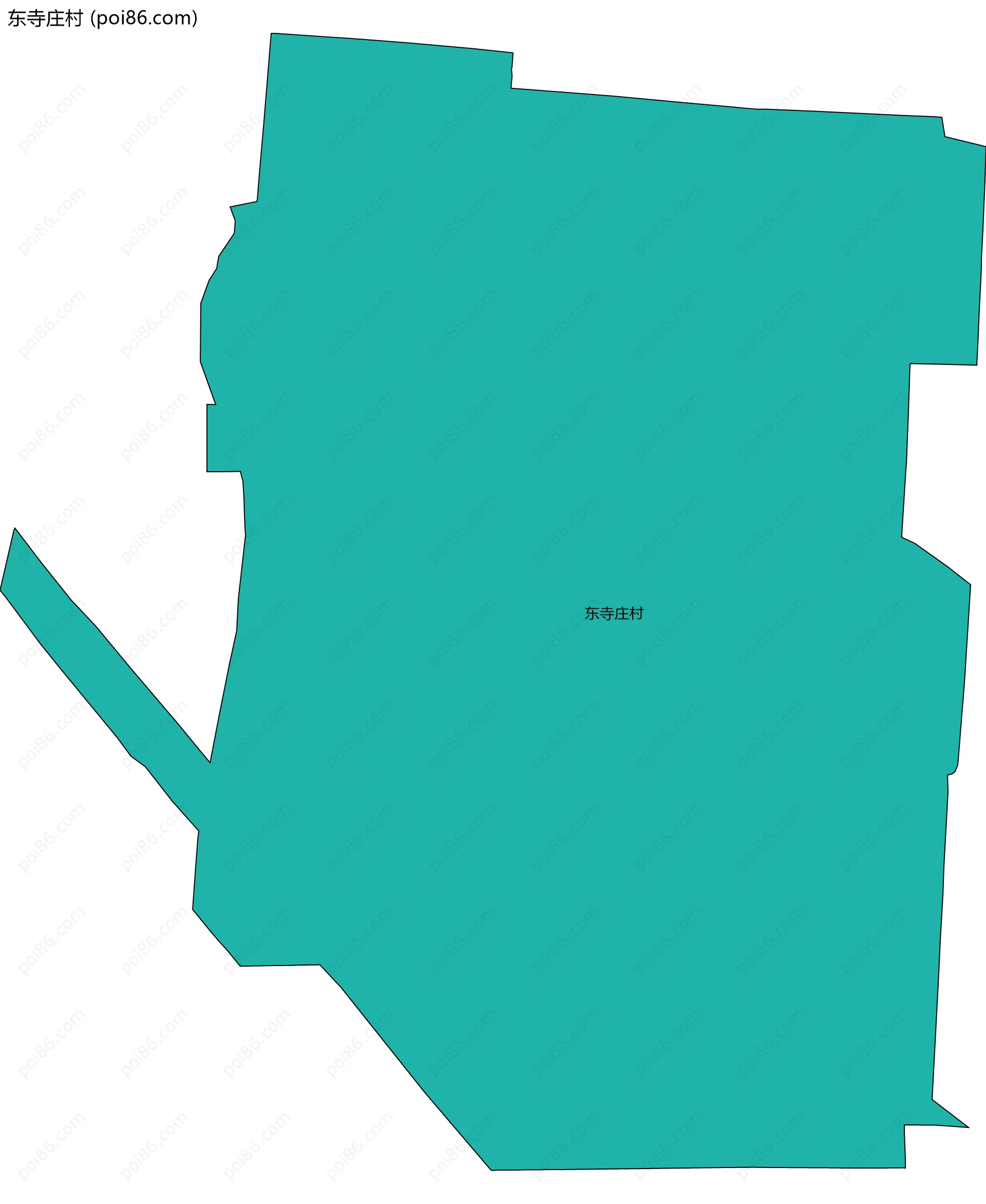 东寺庄村边界地图