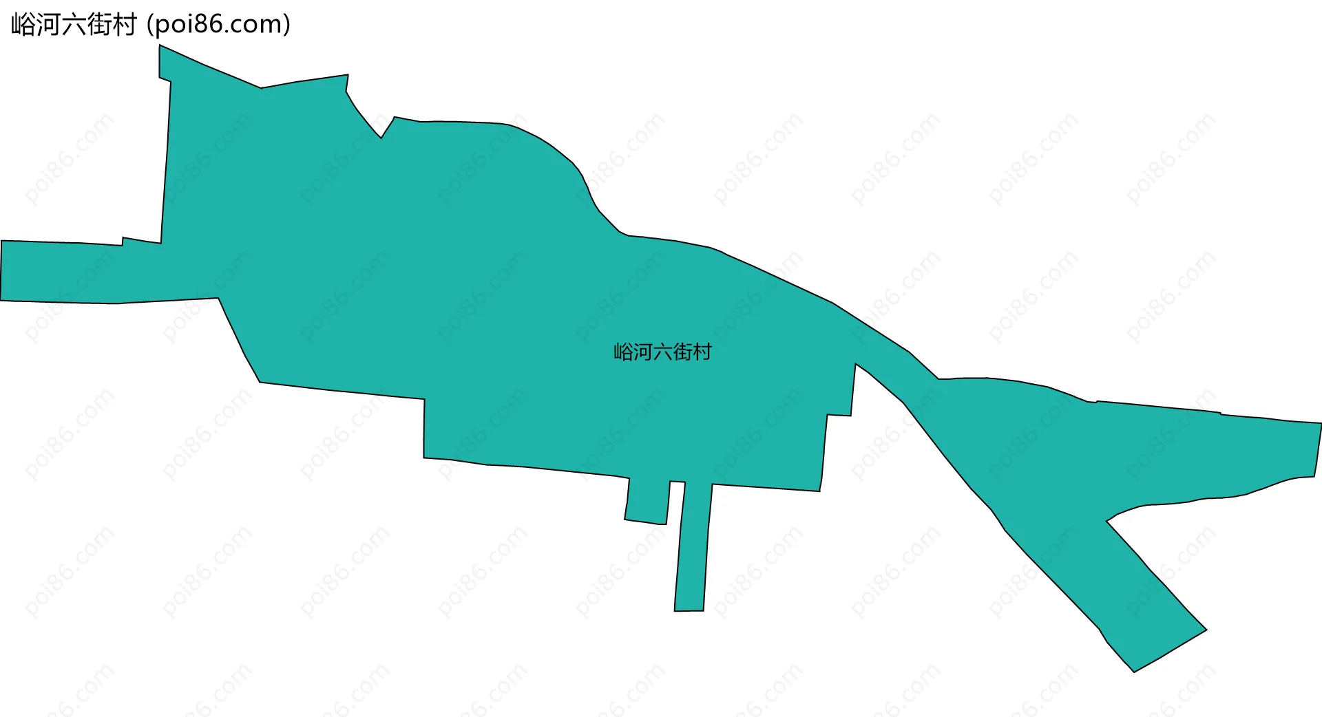 峪河六街村边界地图