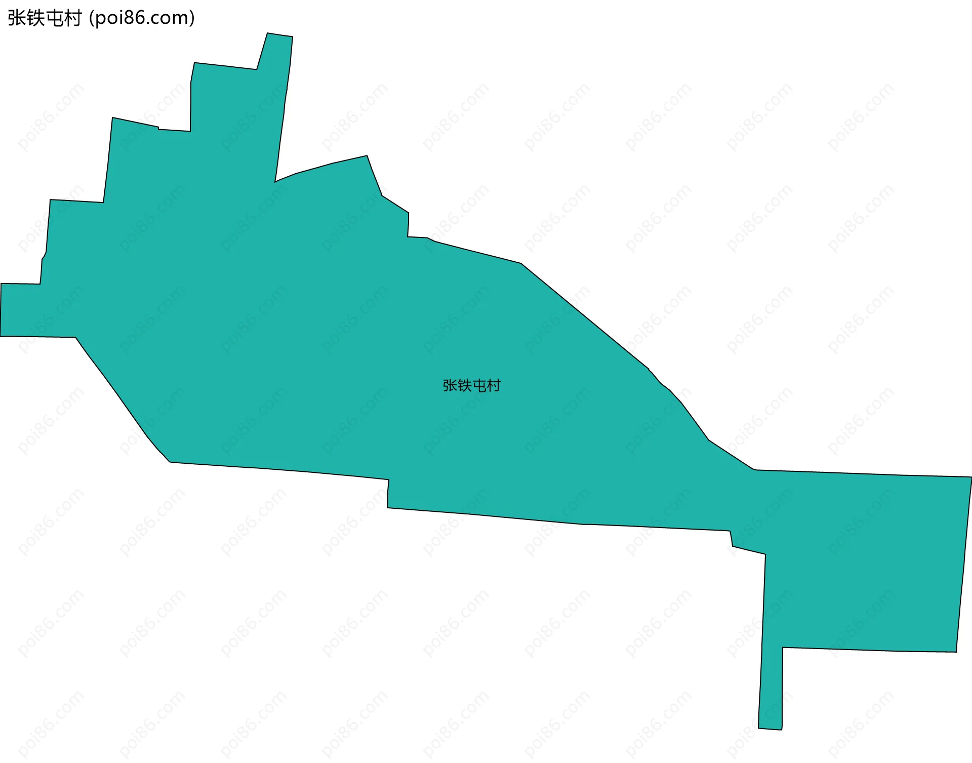 张铁屯村边界地图