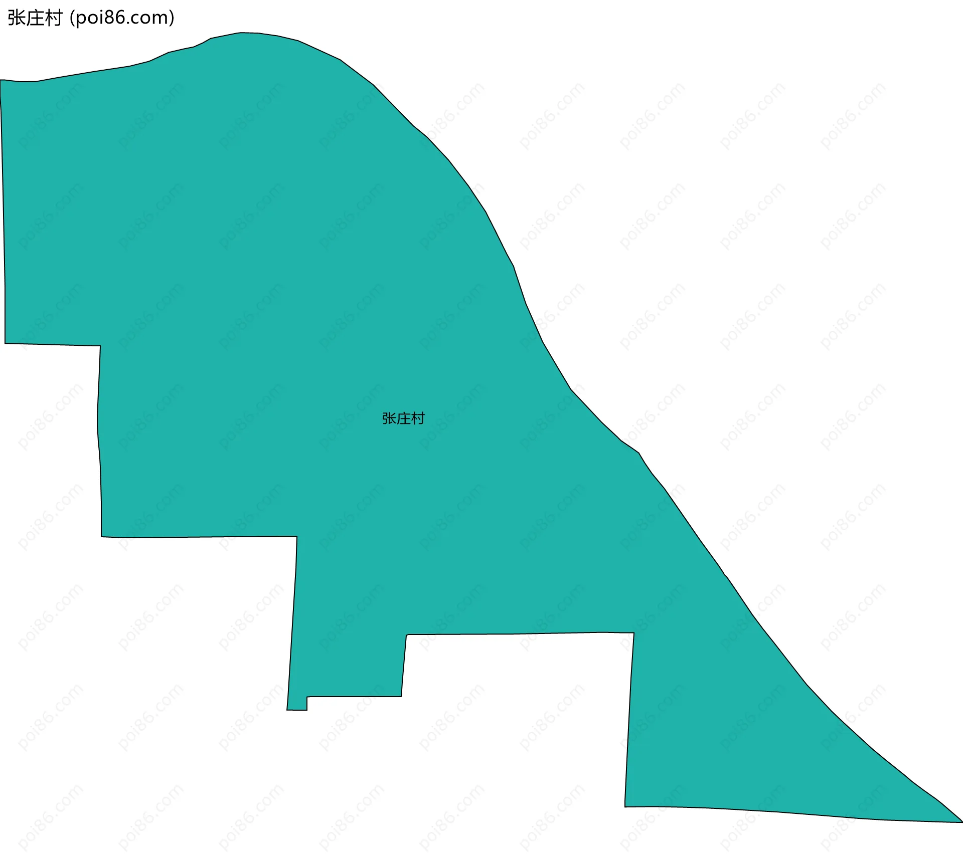 张庄村边界地图