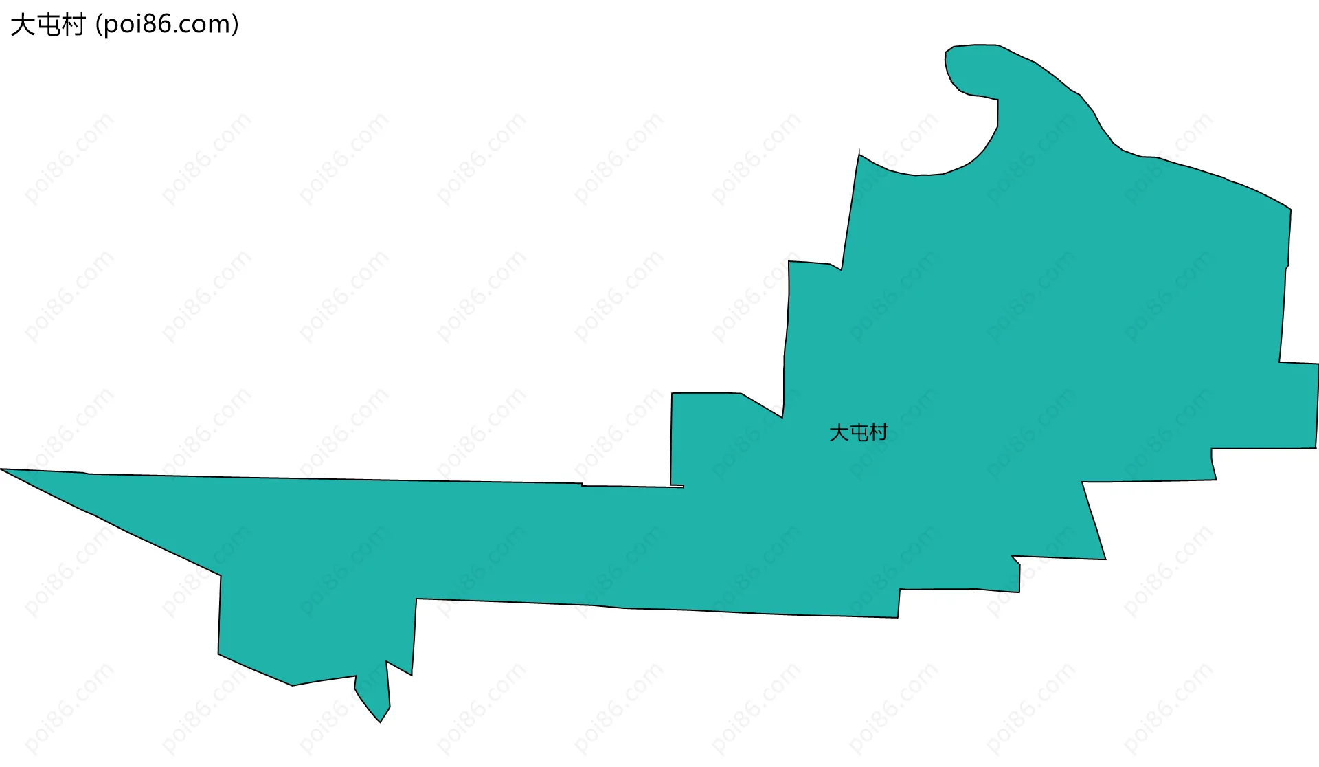 大屯村边界地图