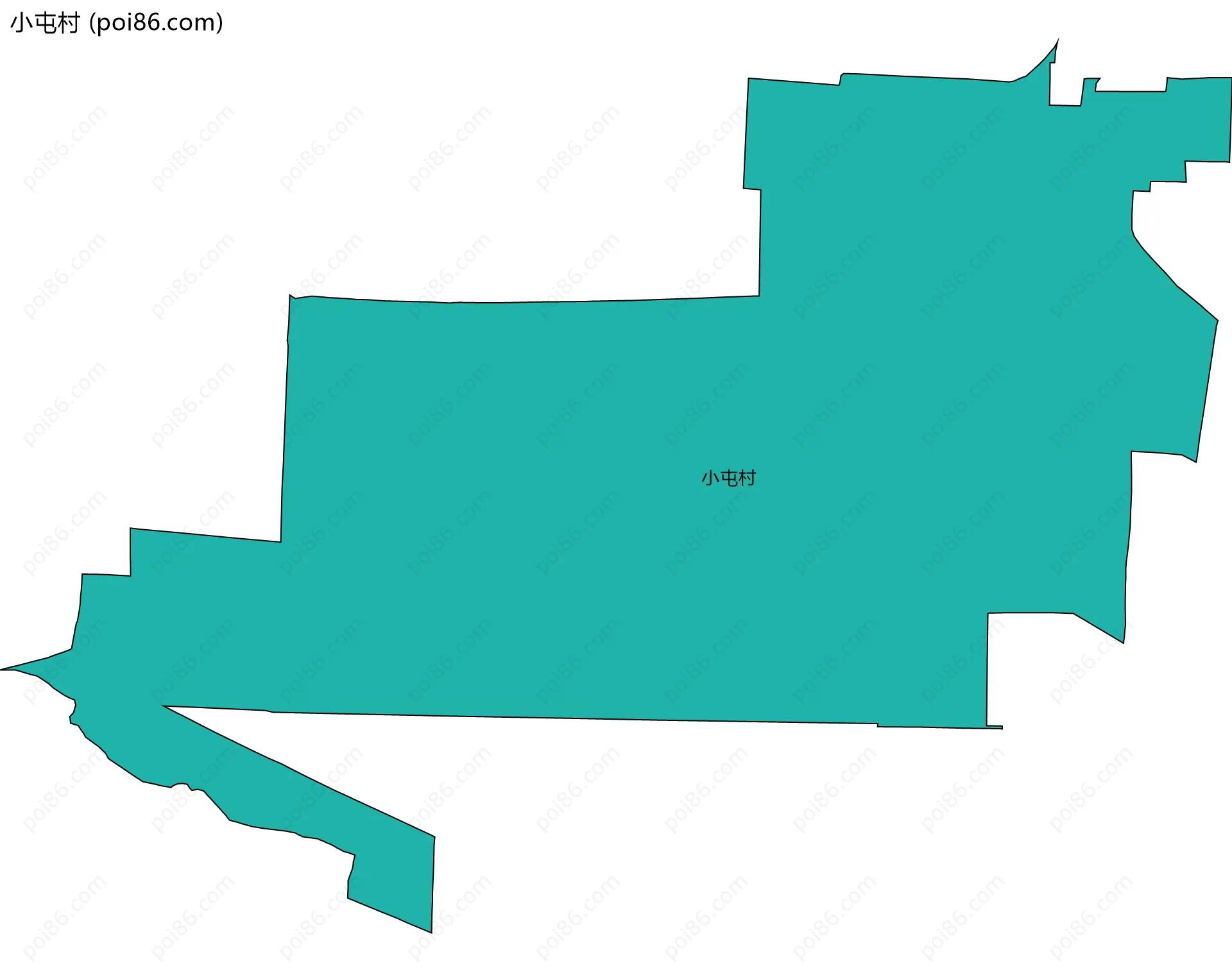 小屯村边界地图