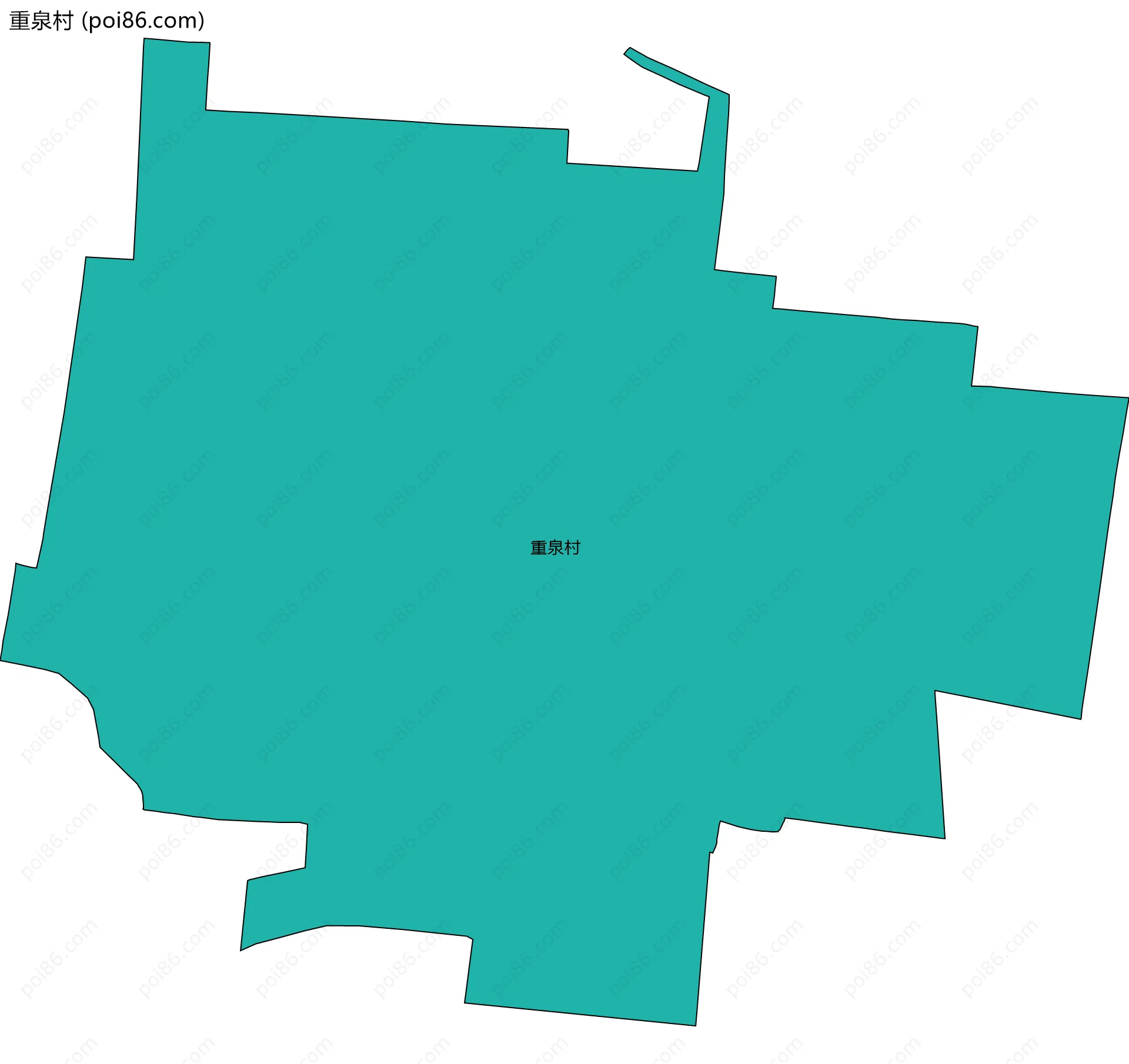 重泉村边界地图
