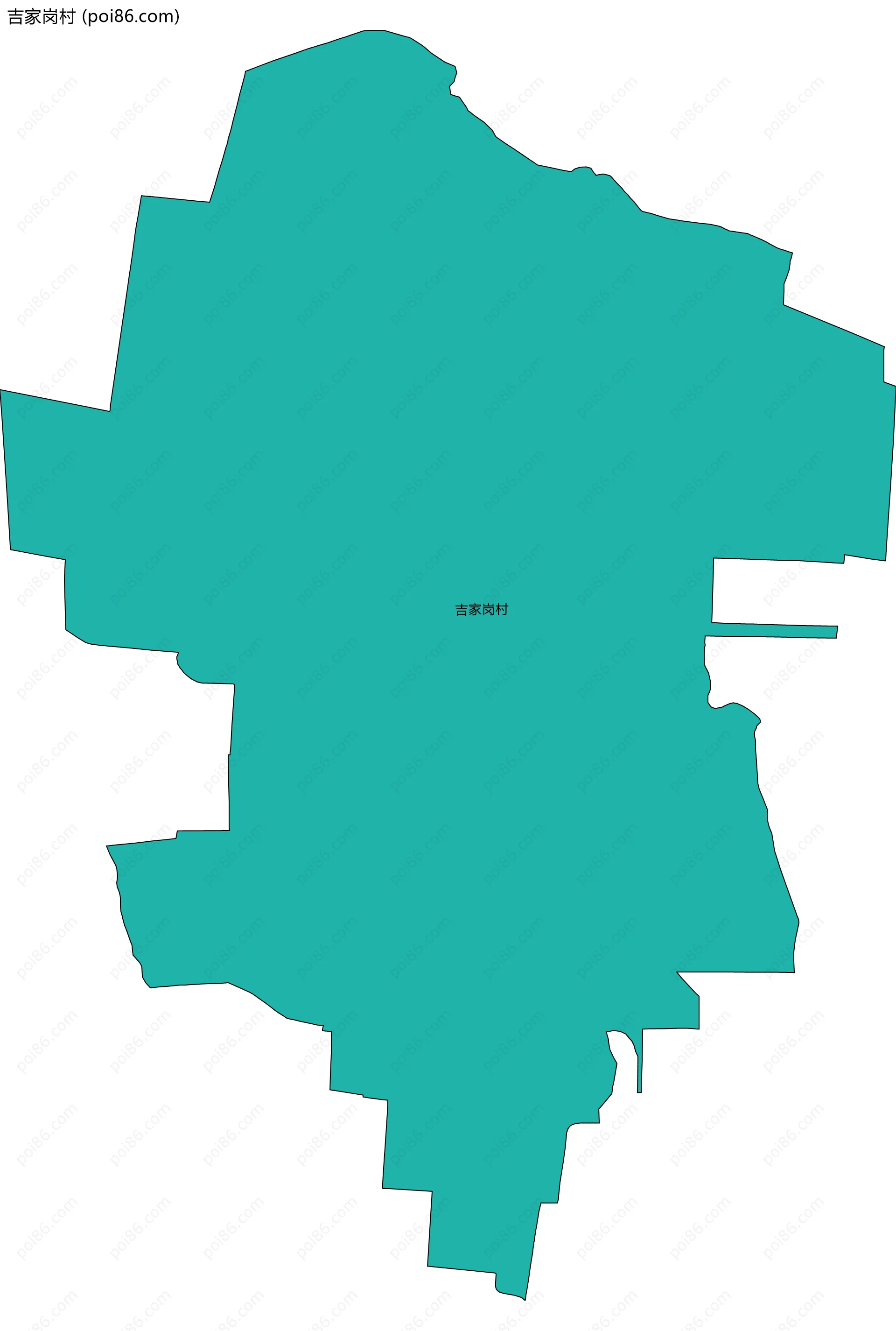 吉家岗村边界地图