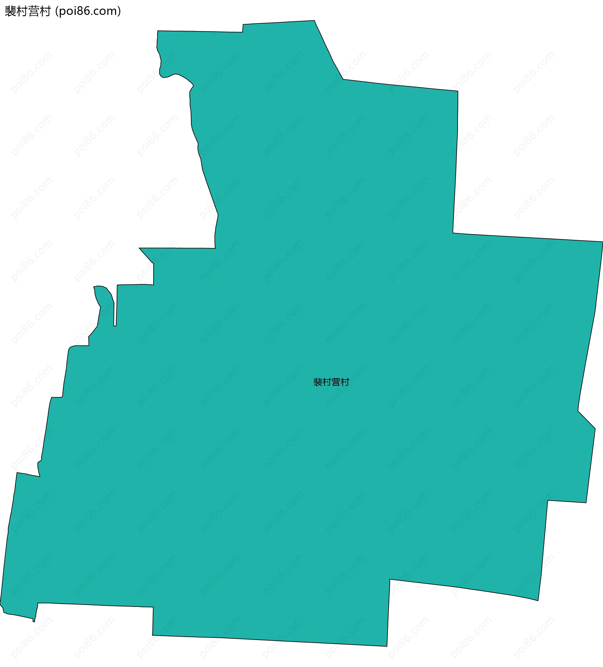 裴村营村边界地图