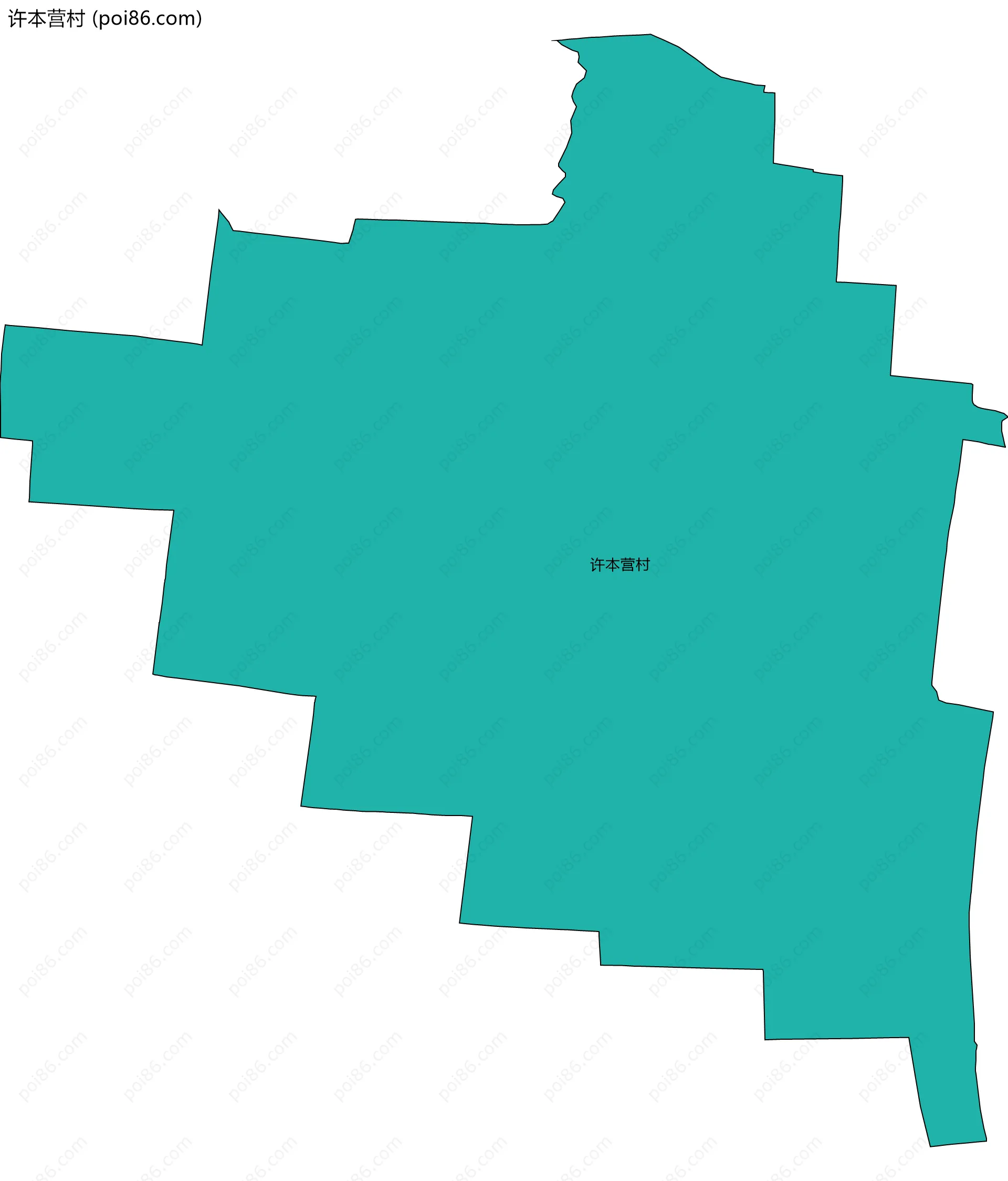 许本营村边界地图