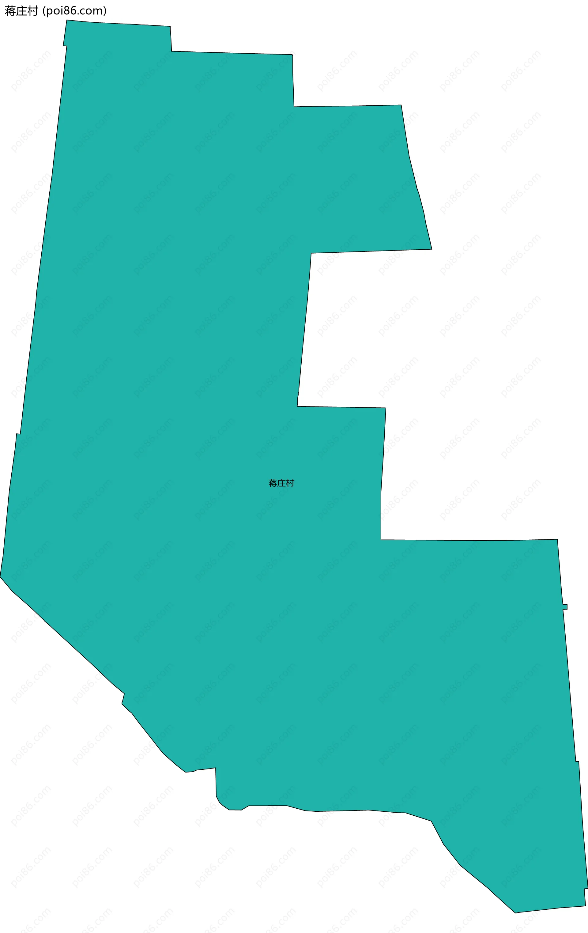 蒋庄村边界地图