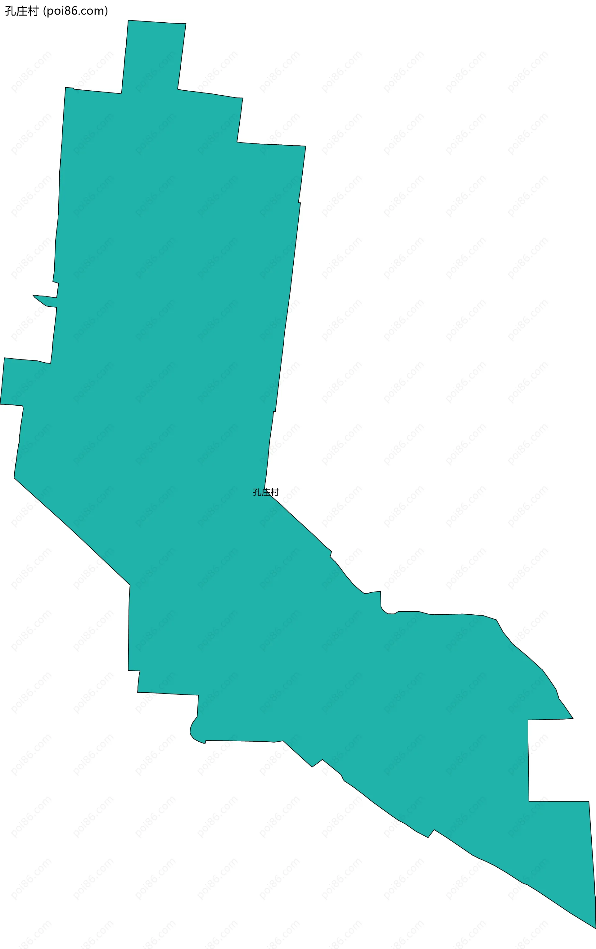 孔庄村边界地图