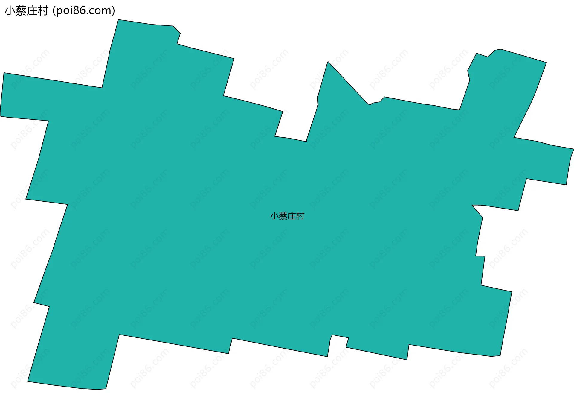 小蔡庄村边界地图