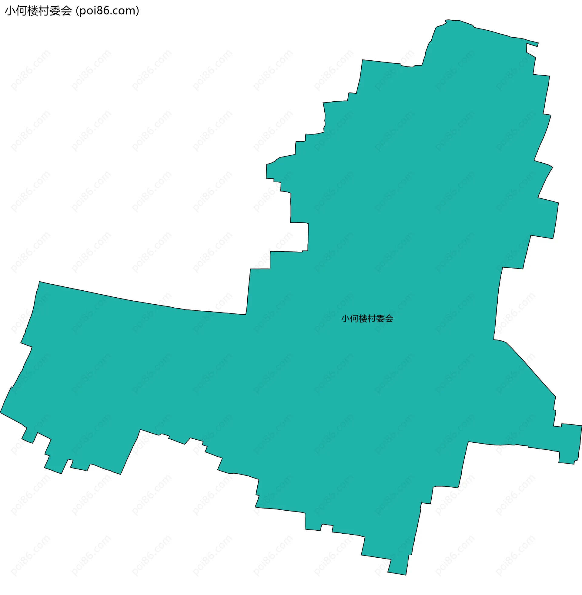 小何楼村委会边界地图