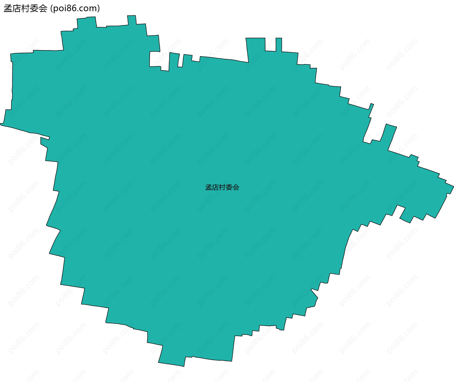 孟店村委会边界地图