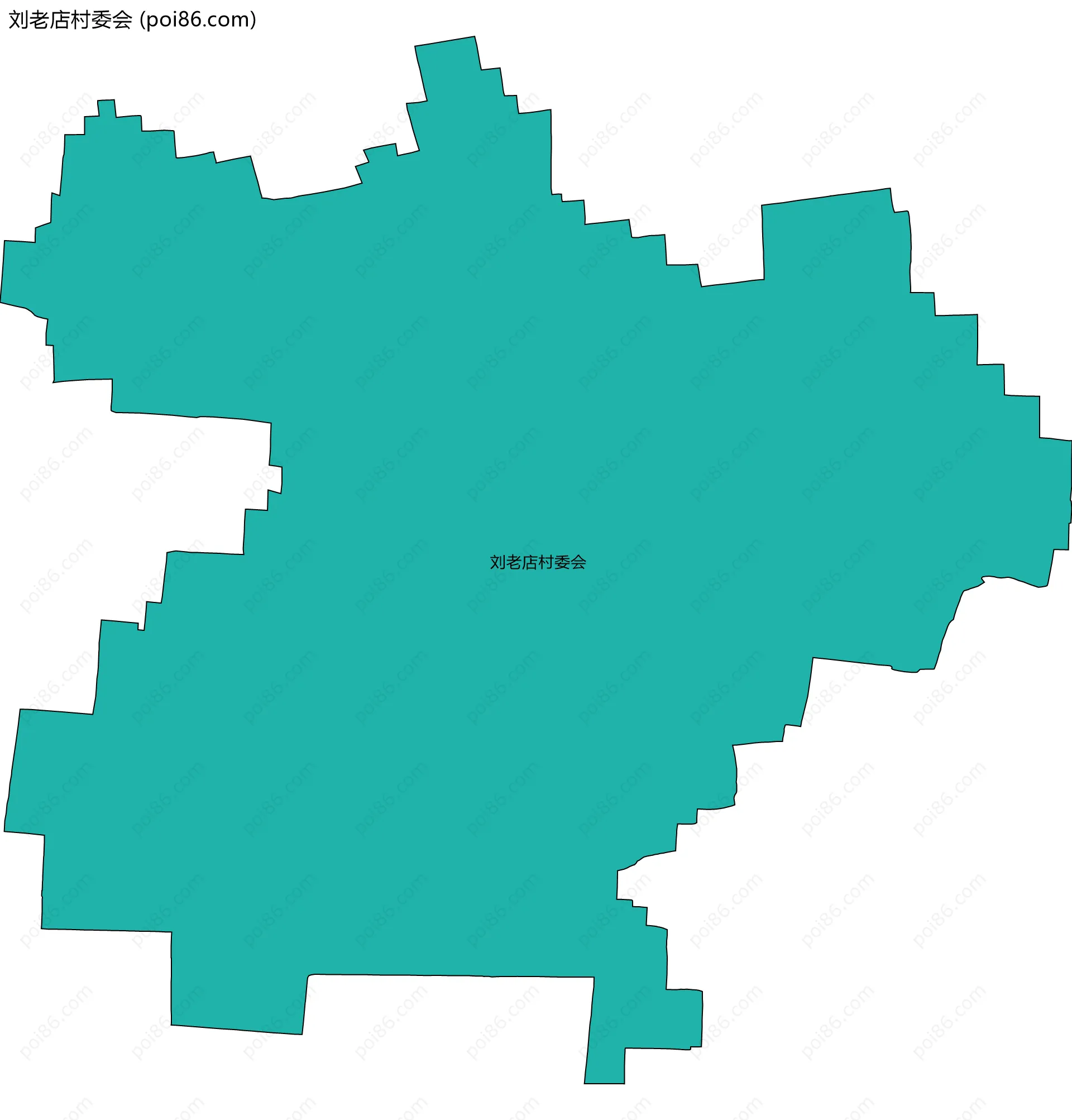 刘老店村委会边界地图