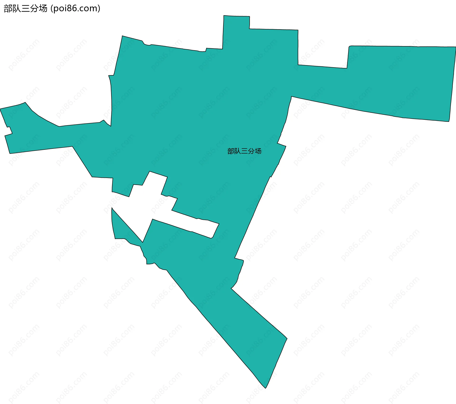 部队三分场边界地图