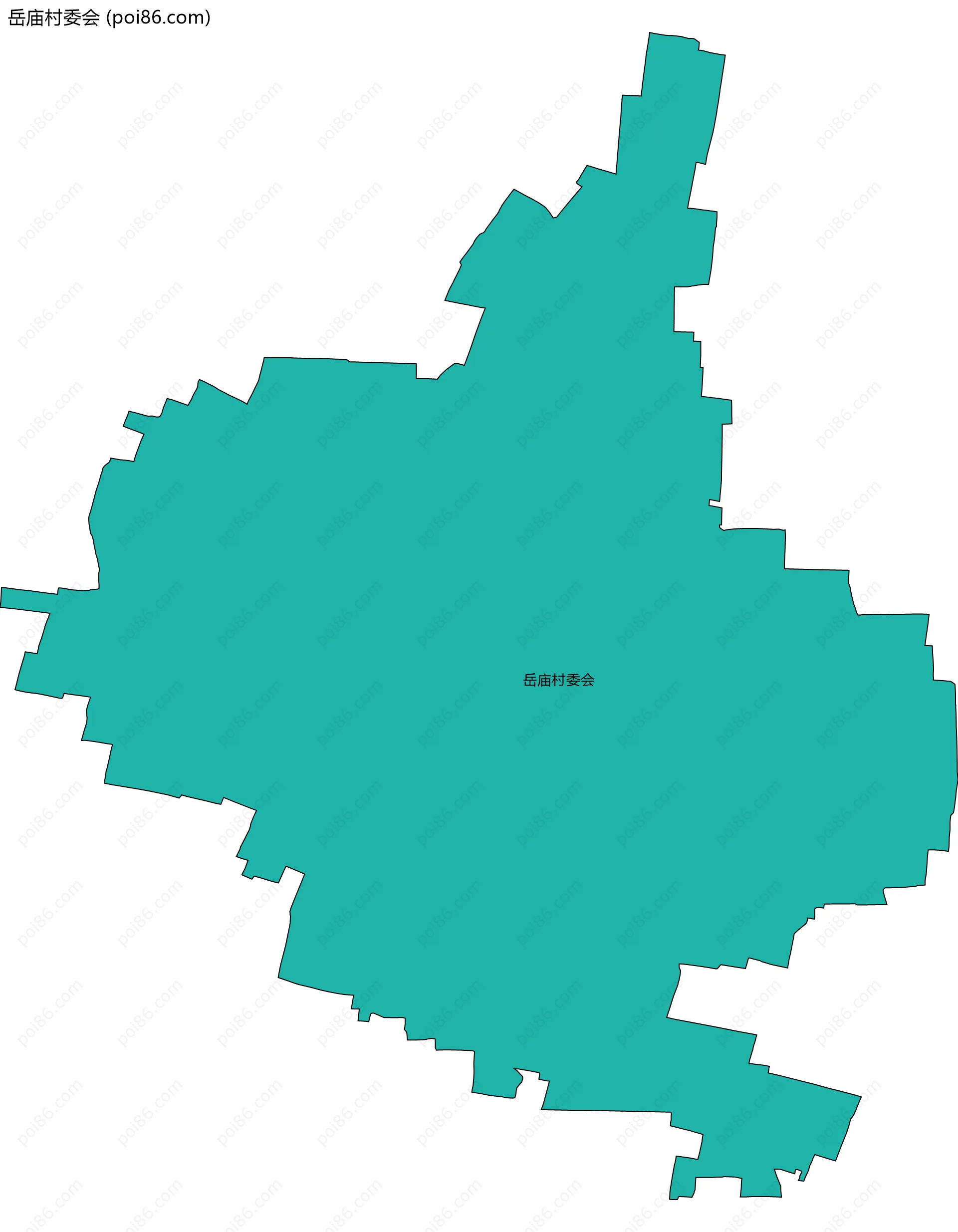 岳庙村委会边界地图