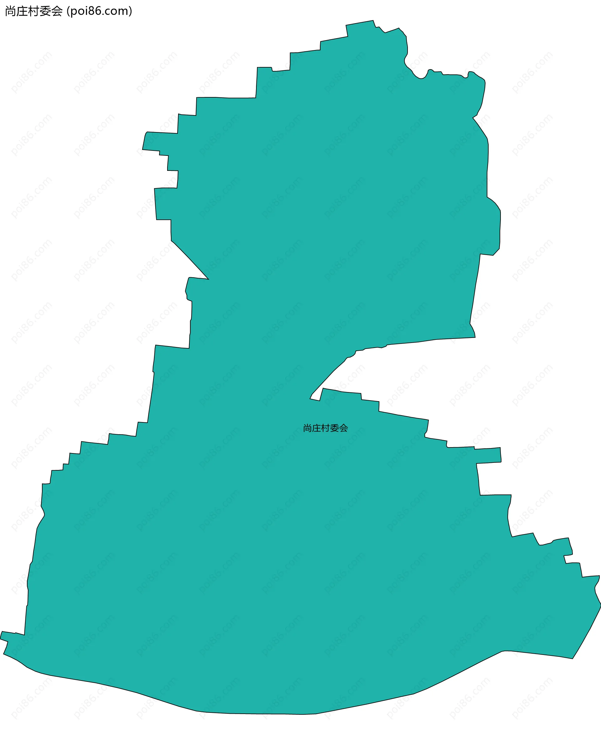 尚庄村委会边界地图