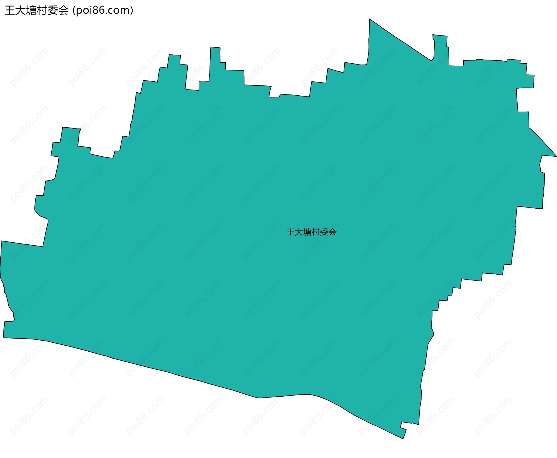 王大塘村委会边界地图