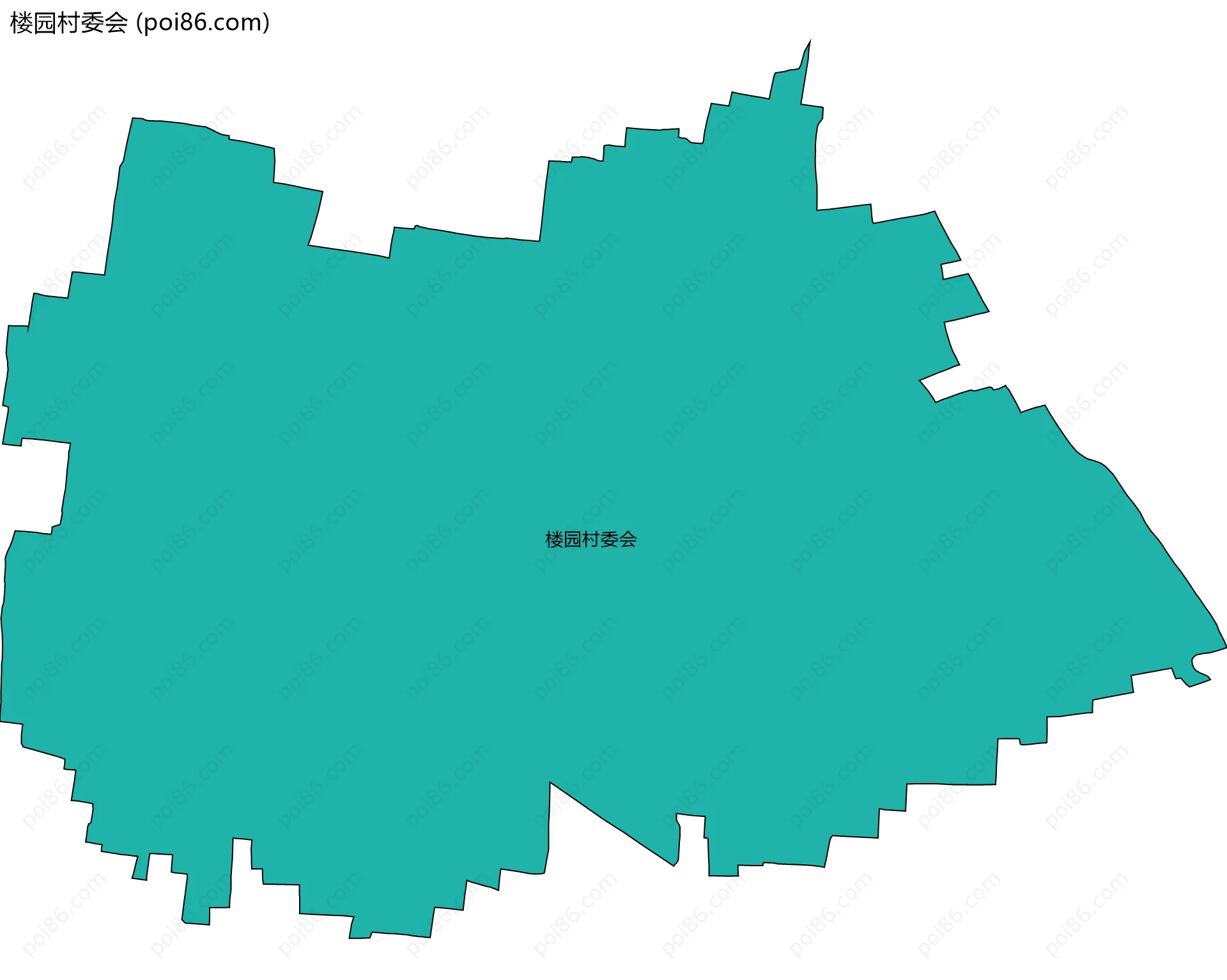 楼园村委会边界地图