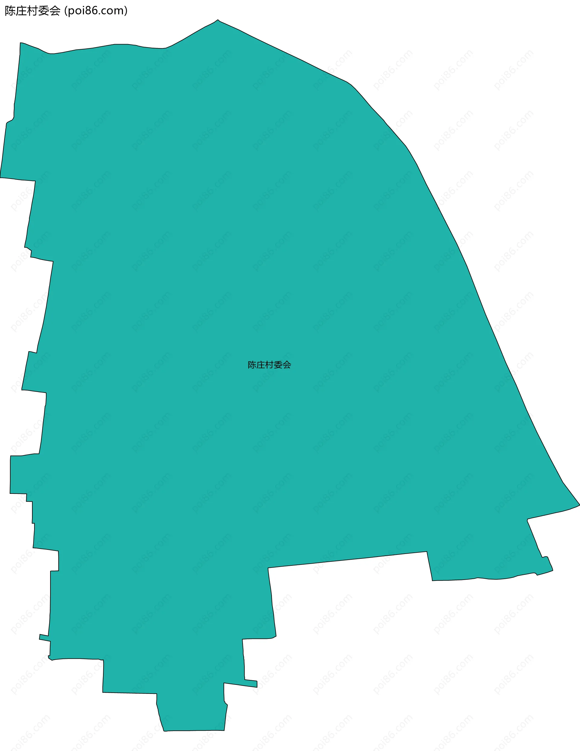陈庄村委会边界地图