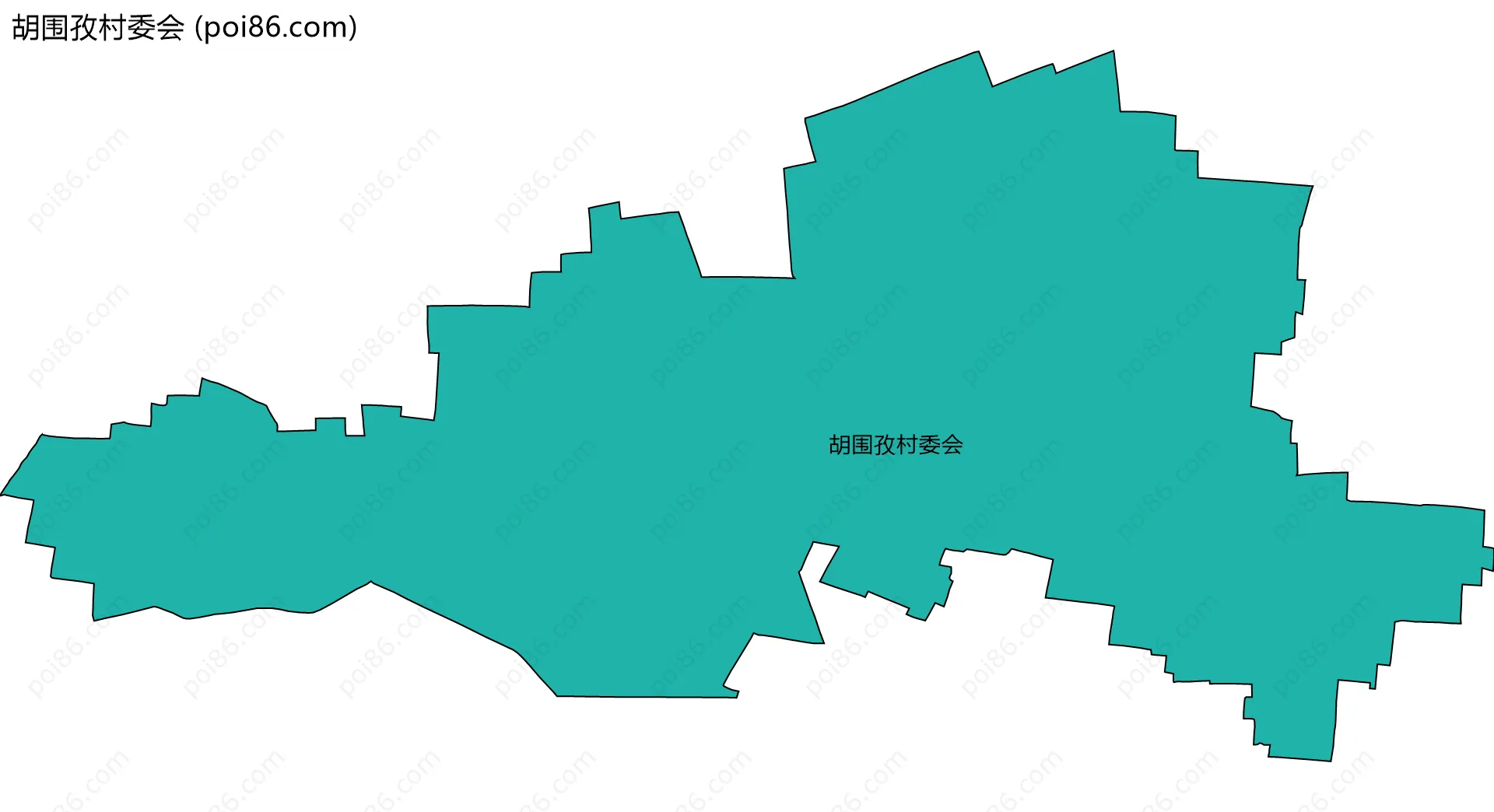 胡围孜村委会边界地图