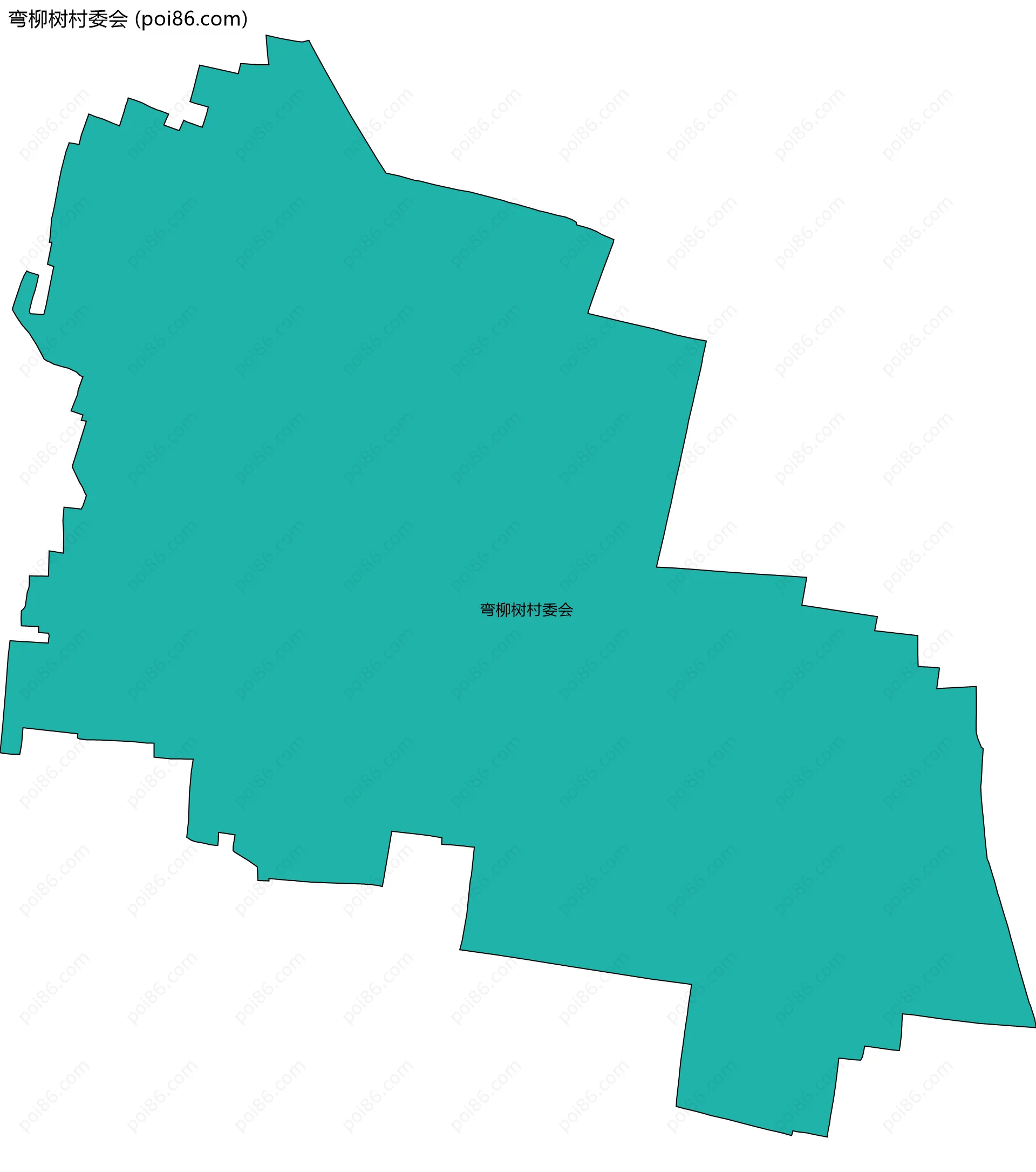 弯柳树村委会边界地图