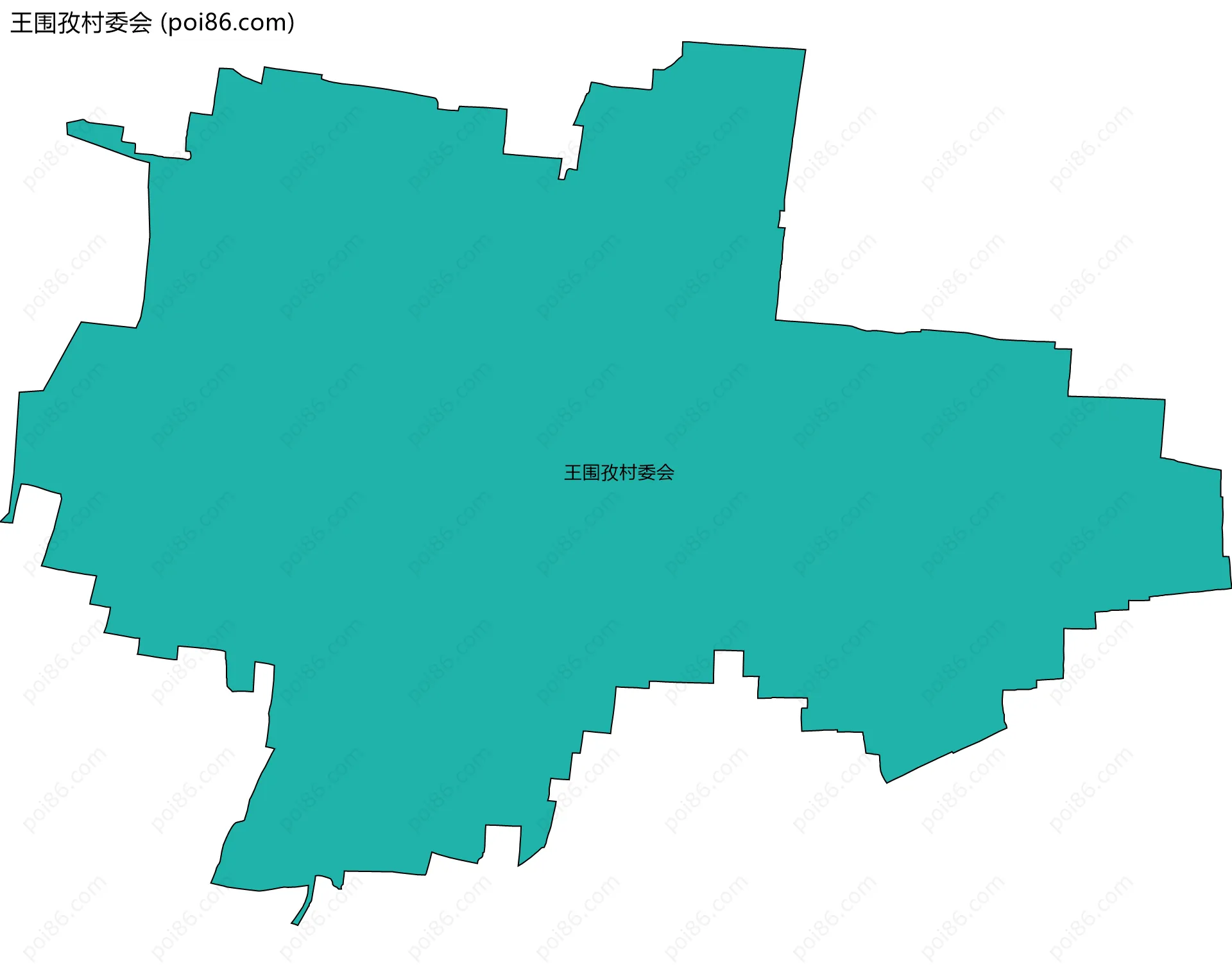 王围孜村委会边界地图