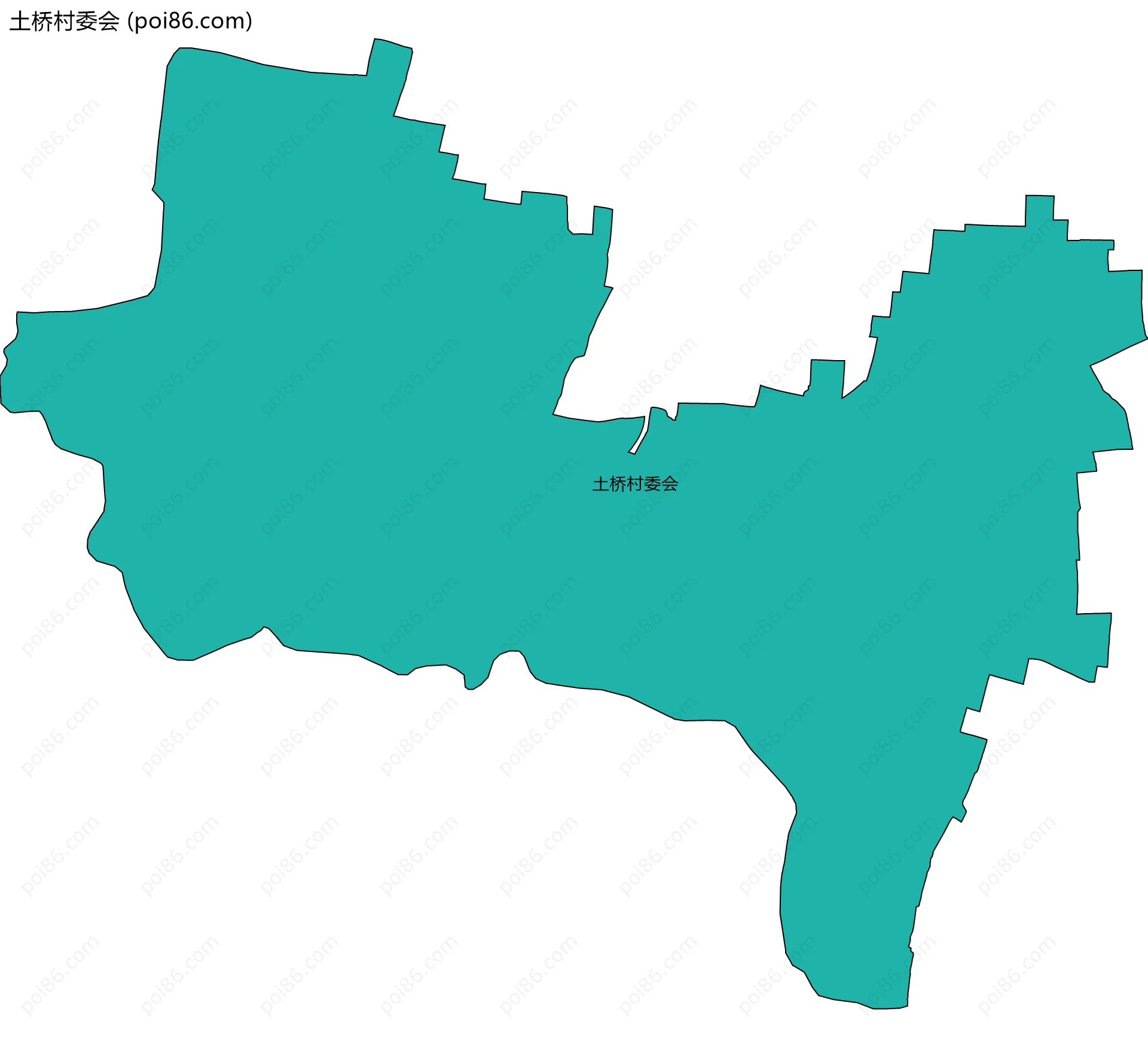 土桥村委会边界地图
