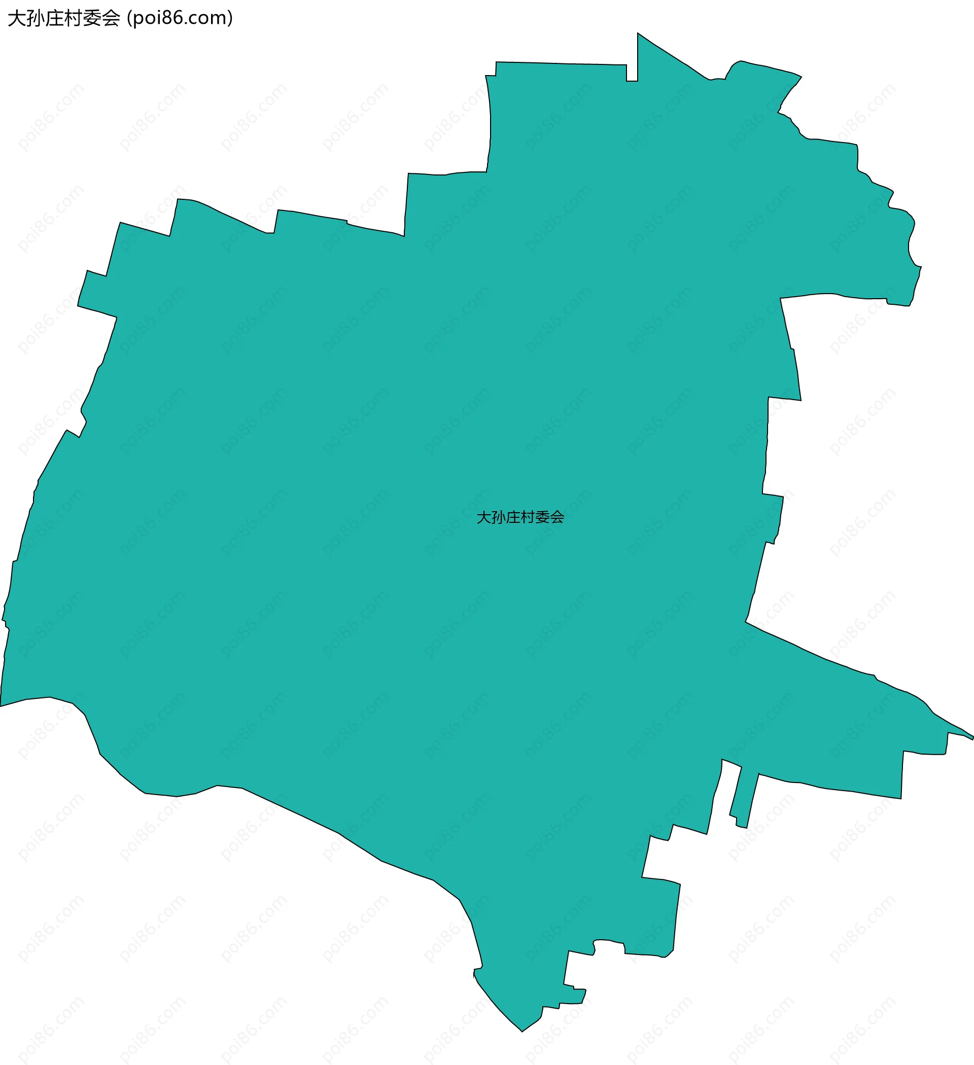 大孙庄村委会边界地图