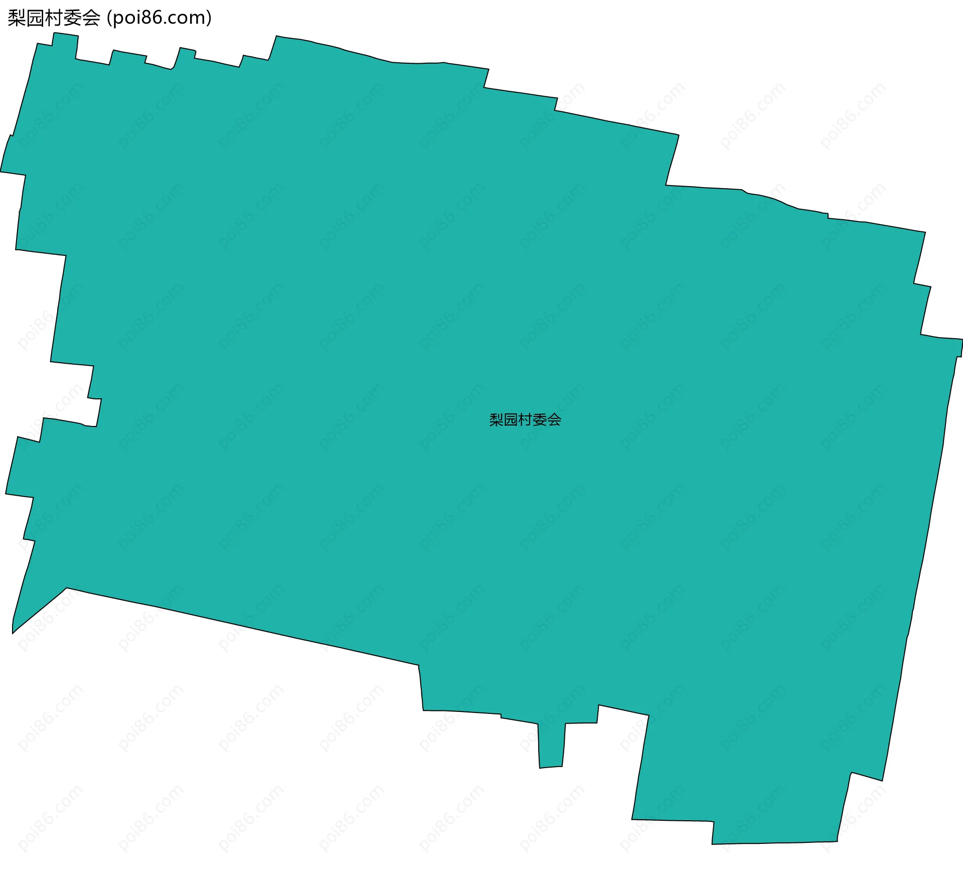 梨园村委会边界地图