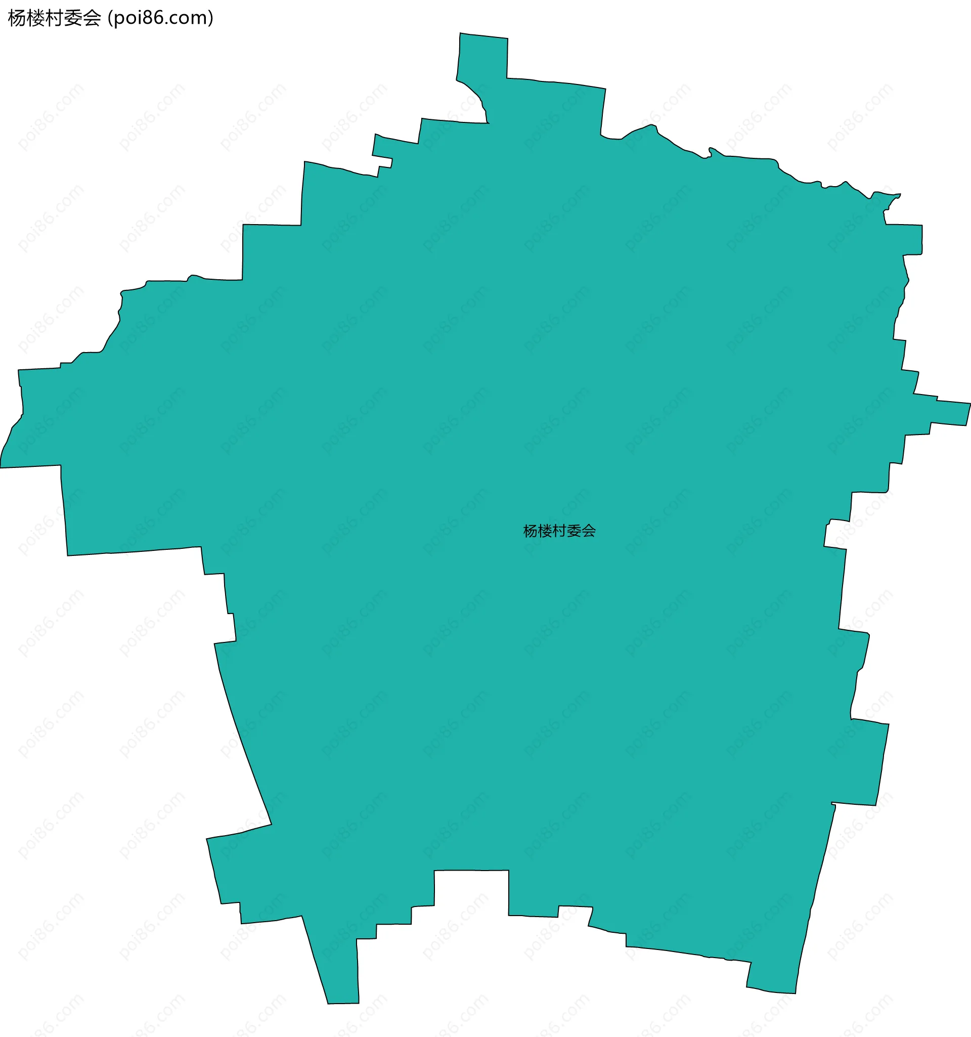 杨楼村委会边界地图