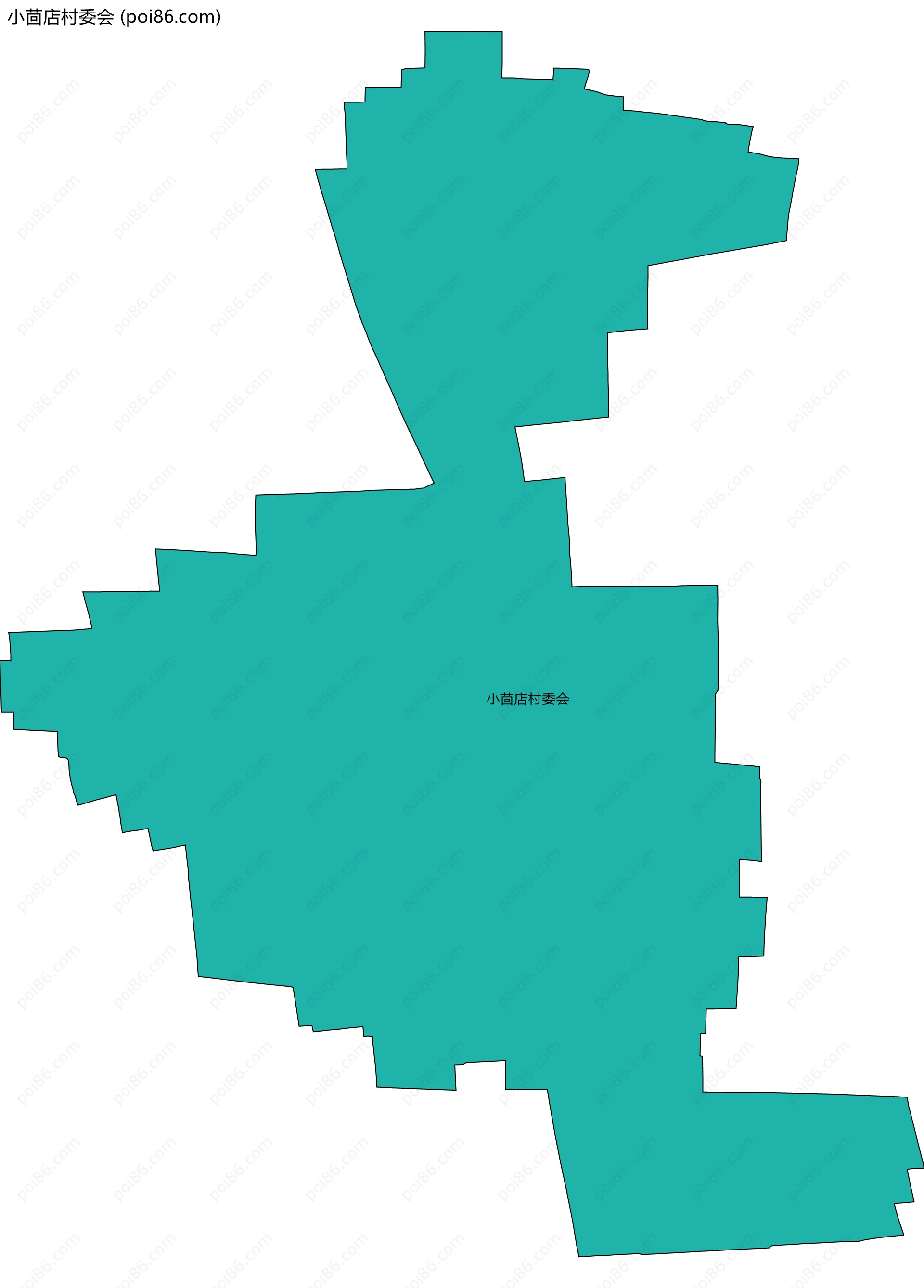 小茴店村委会边界地图